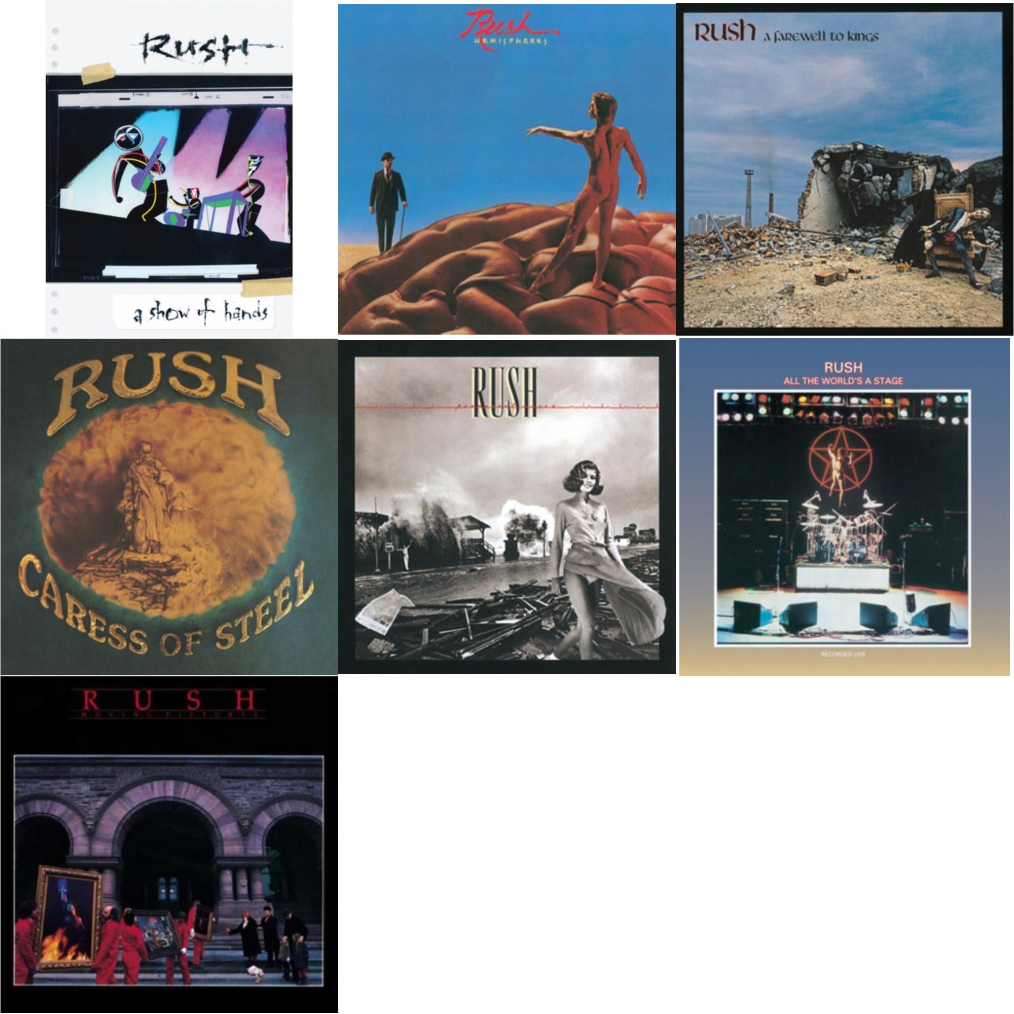 Caress Of Steel (180G/Dl Card) & All The World's A Stage (180G) & Farewell To Kings (180G) & Hemispheres (180G) & Permanent Waves (180G) & Moving Pictures (180G LP Vinyl/Dl Card) & Show Of Hands (180G)