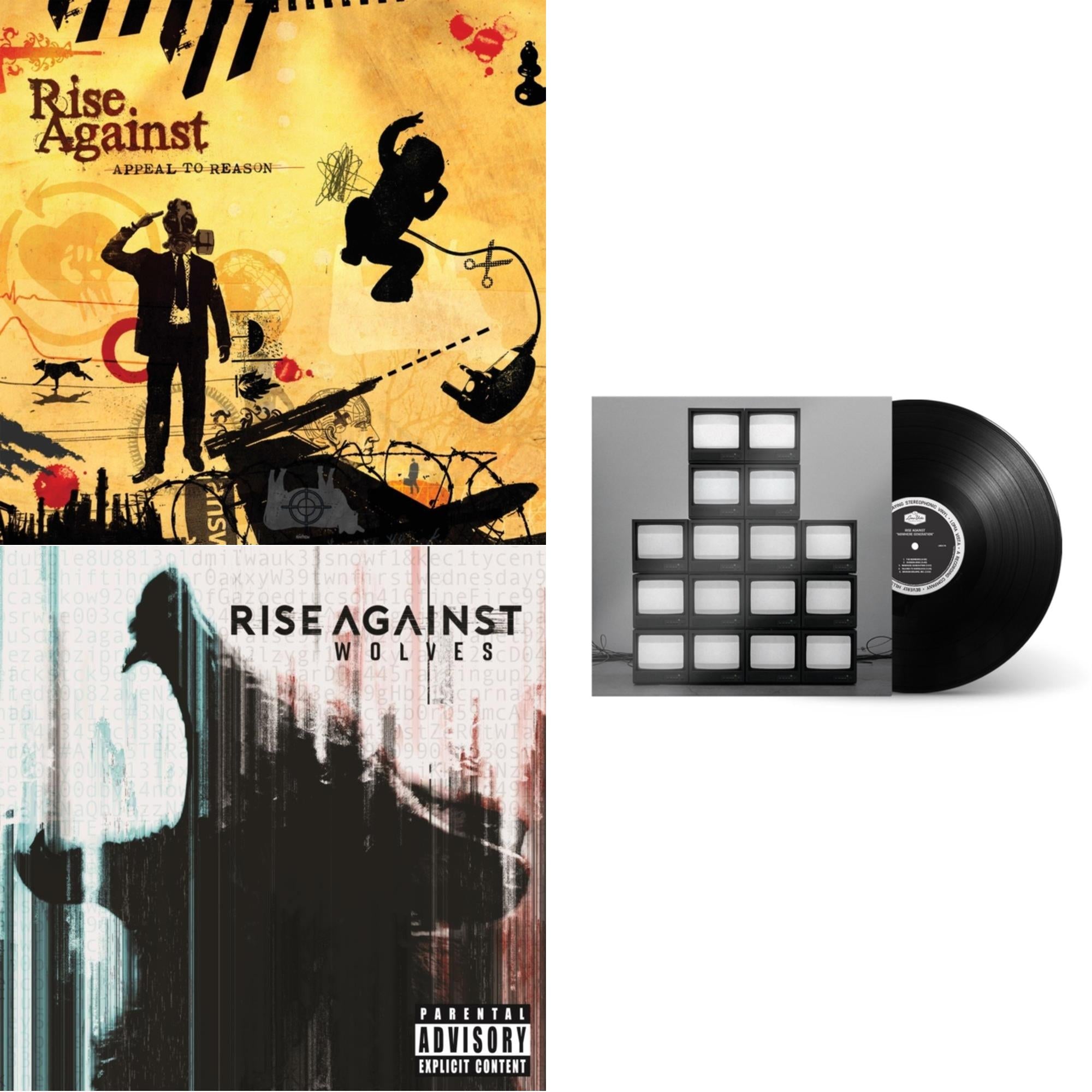 Rise Against - Appeal To Reason & Wolves (Magenta LP Vinyl) & Nowhere Generation