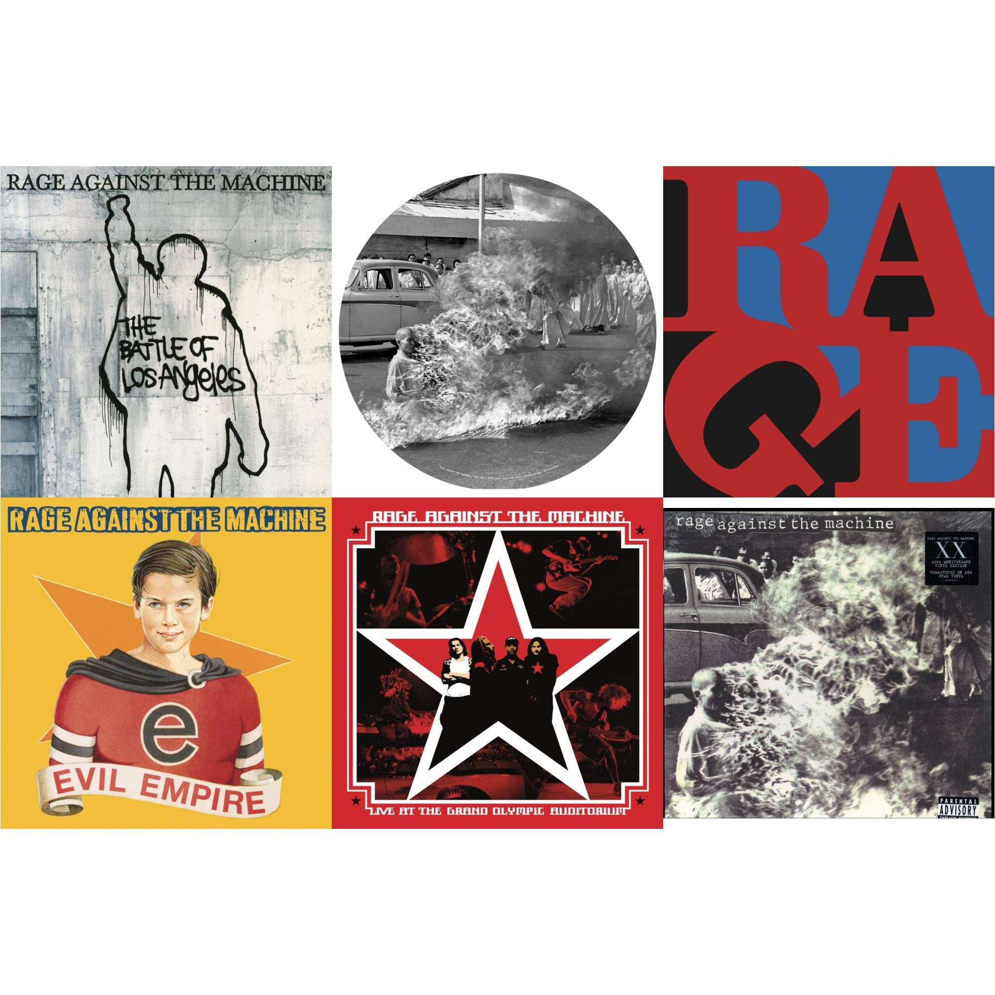 Live At The Grand Olympic Auditorium (2LP/180G Vinyl) & Renegades (180G) & Battle Of Los Angeles (180G LP Vinyl) & Evil Empire (Pa) (180G) & Rage Against The Machine & Rage Against The Machine (X) (Picture Disc)