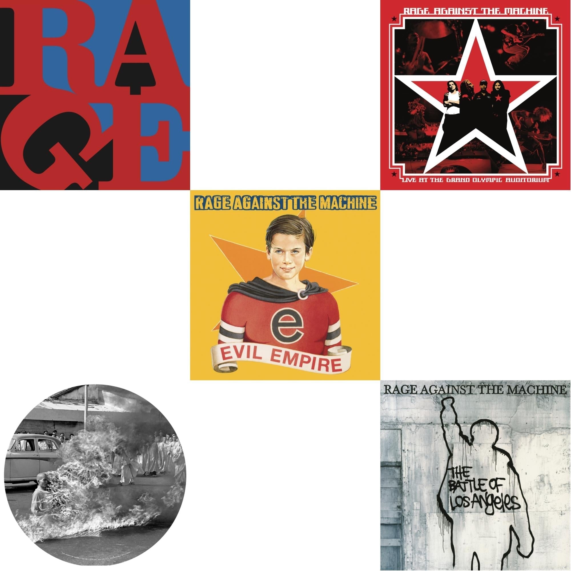 Rage Against The Machine - Live At The Grand Olympic Auditorium (2LP/180G Vinyl) & Renegades (180G LP Vinyl) & Battle Of Los Angeles (180G LP Vinyl) & Evil Empire (Pa) (180G) & Rage Against The Machine (X) (Picture Disc)