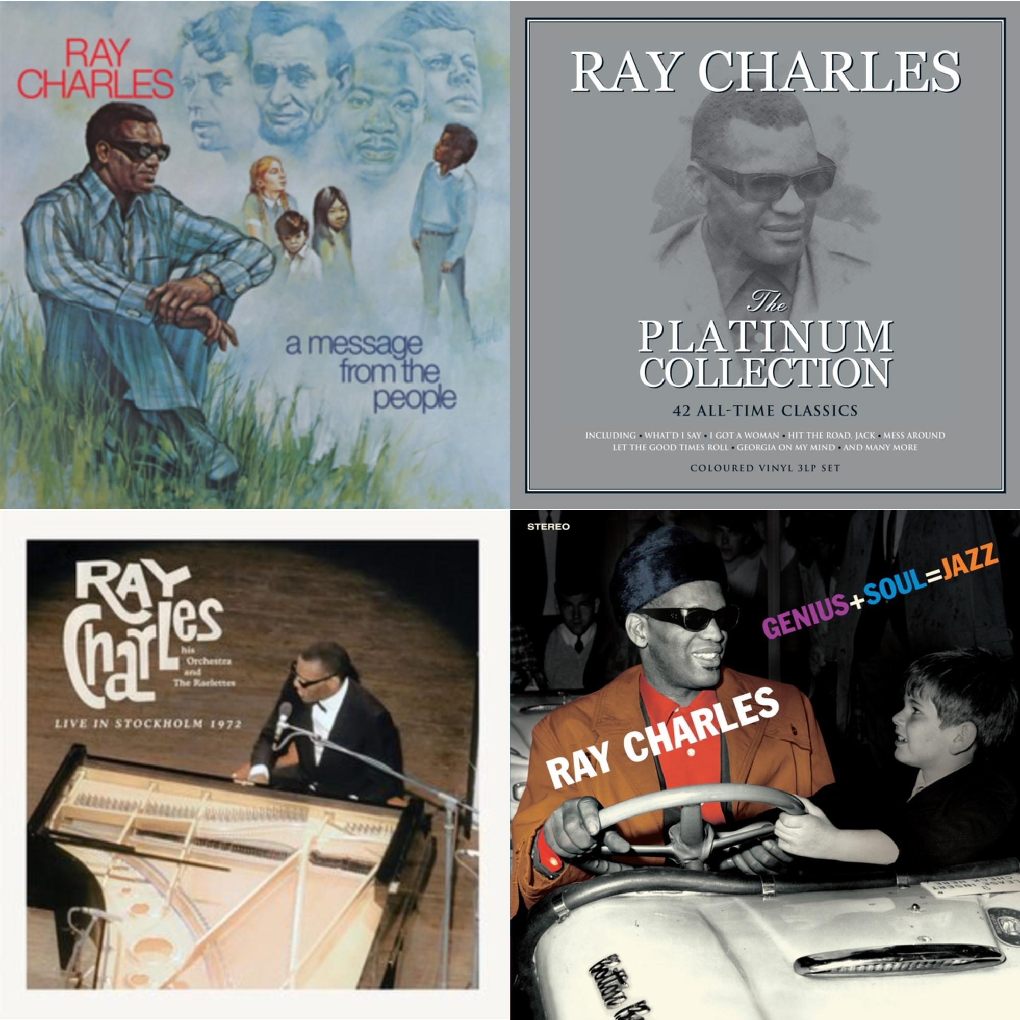 Ray Charles - Message From The People (140G) & Platinum Collection (White LP Vinyl) & Live In Stockholm 1972 (140G) & Genius + Soul = Jazz (Orange LP Vinyl)
