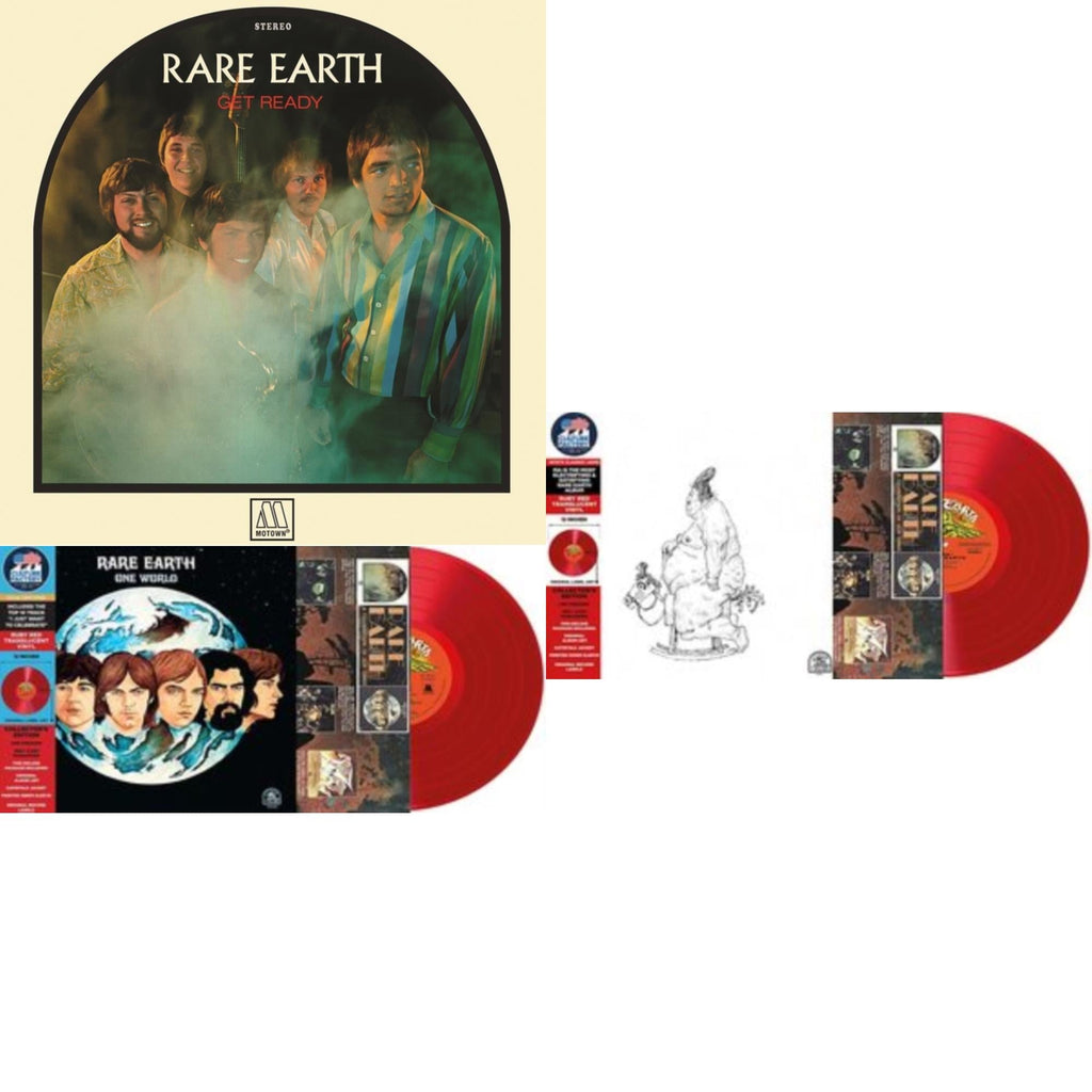 Rare Earth - Get Ready & One World (Red Translucent LP Vinyl) & Ma (Red Translucent LP Vinyl)