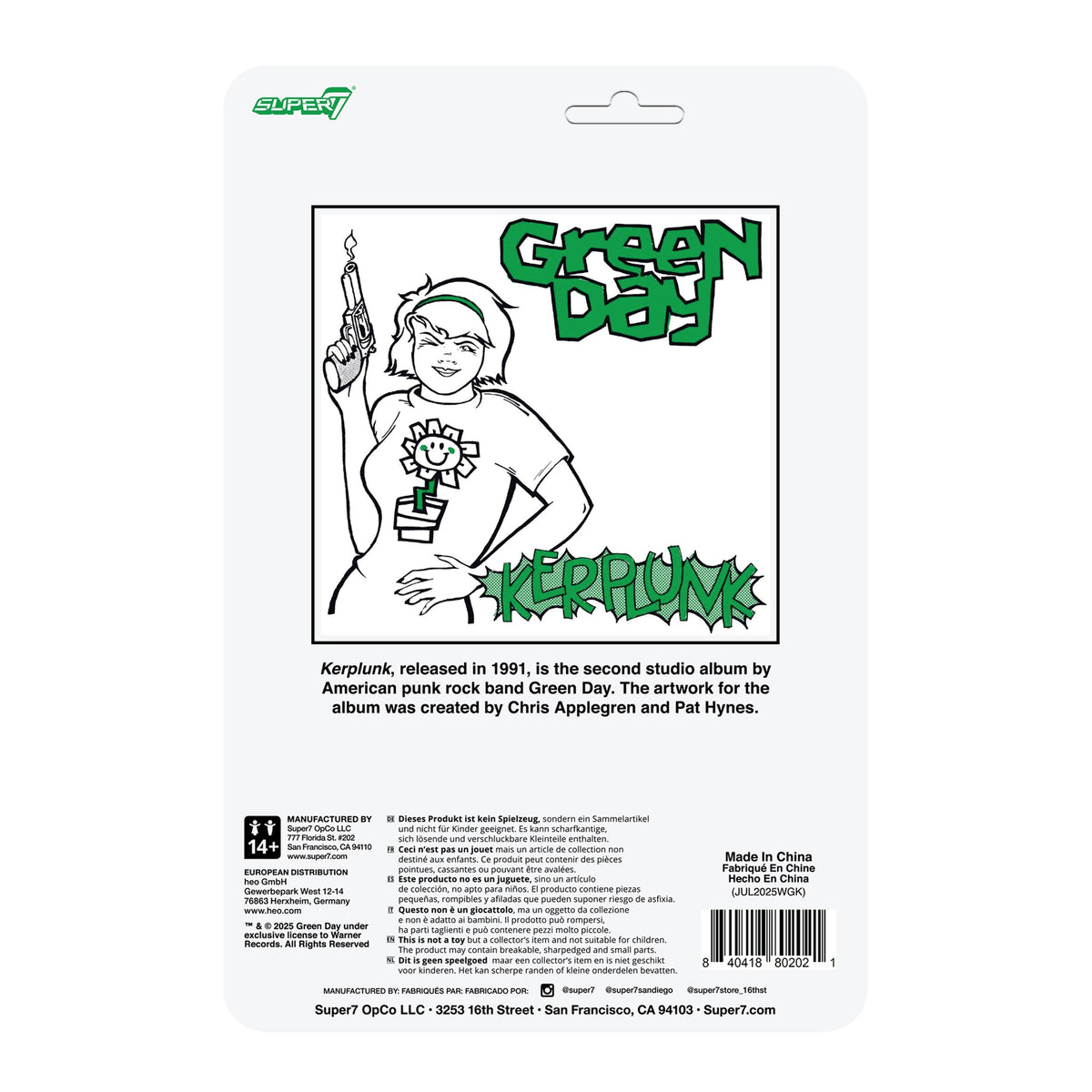 Green Day – Kerplunk Girl Super7 ReAction Figure (Wave 2, 3.75-Inch Collectible)