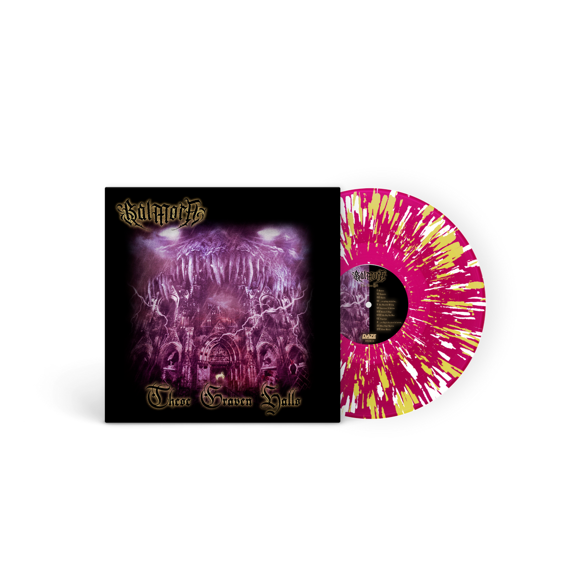 Balmora - These Graven Halls LP (Exclusive - Limited to 150, Clear Purple with Yellow &amp; White Splatter Vinyl) Vinyl Record