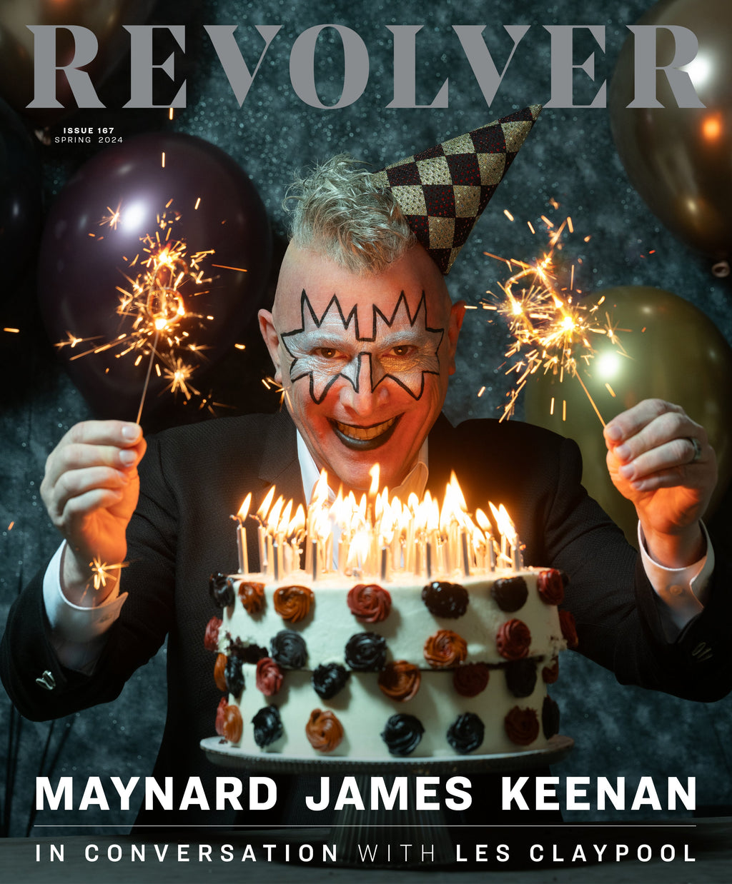 Maynard James Keenan x Revolver Bundle w/ Spring 2024 Issue &amp; Puscifer 'Global Probing, Live From Prescott' 2LP (Limited Edition – Only 500 Made, Clear w/ White Smoke Vinyl) Vinyl Record