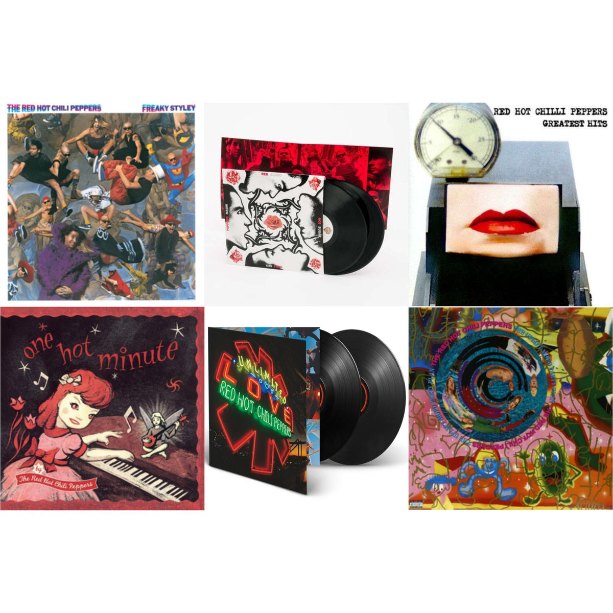 Greatest Hits (X) & Unlimited Love (Deluxe/2LP) & One Hot Minute & Blood Sugar Sex Magik & Freaky Styley & Uplift Mofo Party Plan