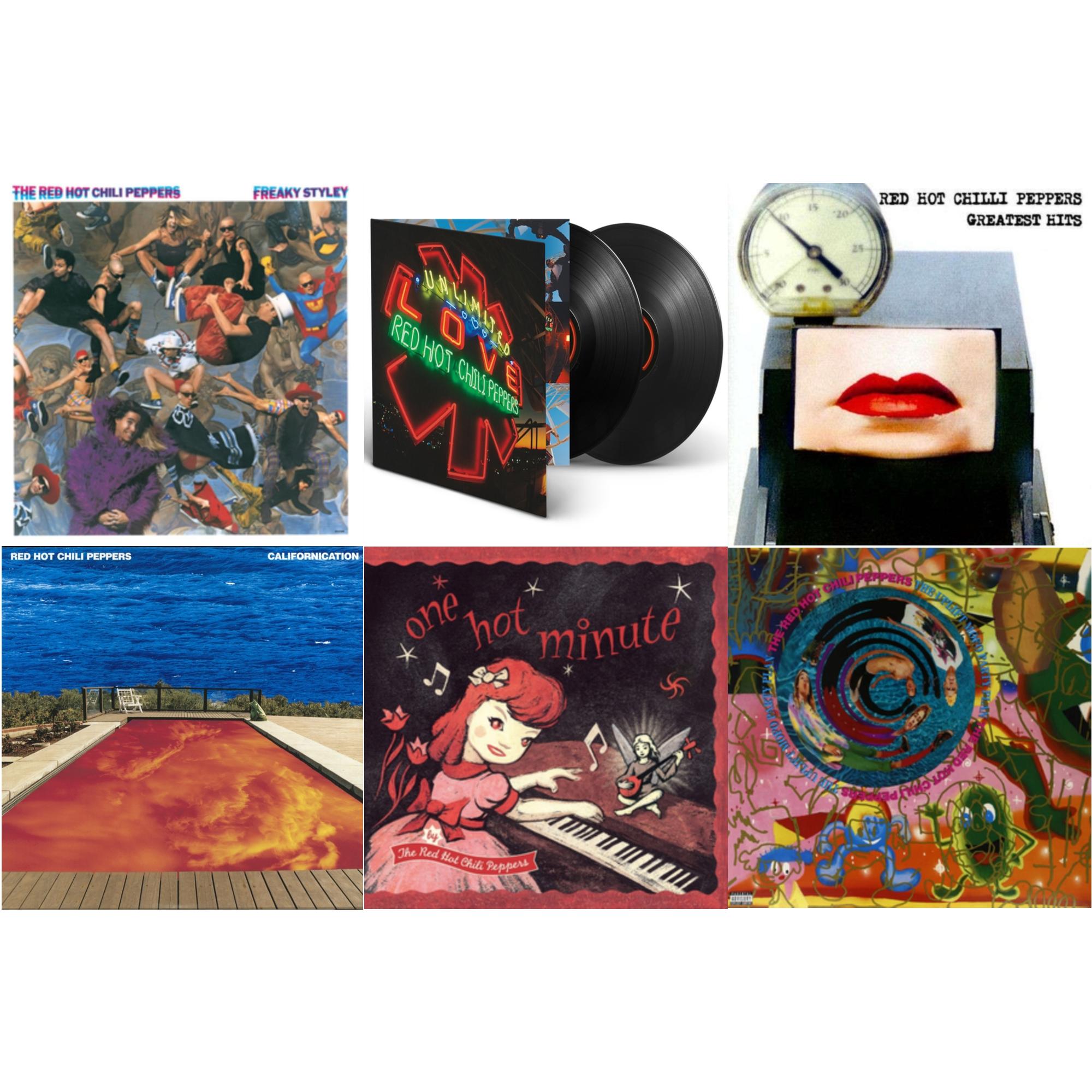 Californication (2LP/180G) & Greatest Hits (X) & Unlimited Love (Deluxe/2LP) & One Hot Minute & Freaky Styley & Uplift Mofo Party Plan