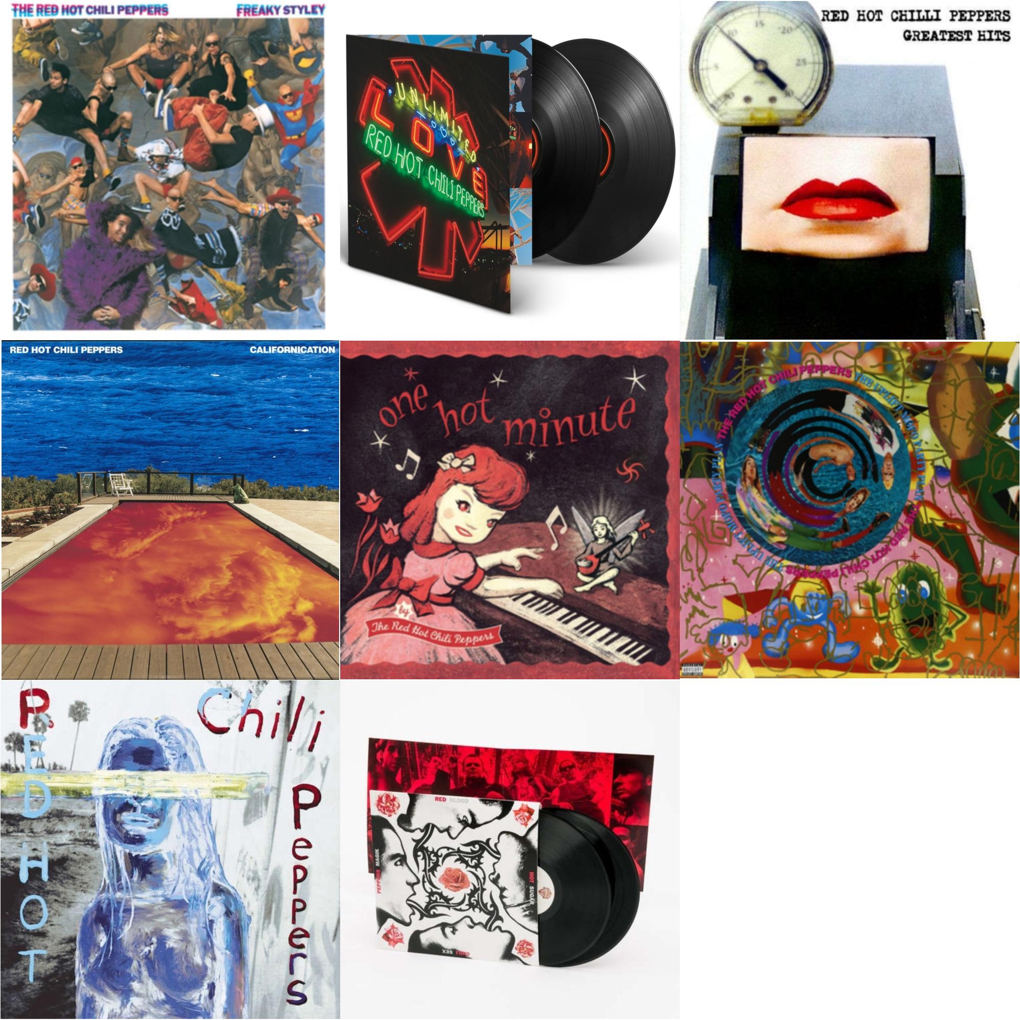Californication (2LP/180G) & By The Way & Greatest Hits (X) & Unlimited Love (Deluxe/2LP) & One Hot Minute & Blood Sugar Sex Magik & Freaky Styley & Uplift Mofo Party Plan