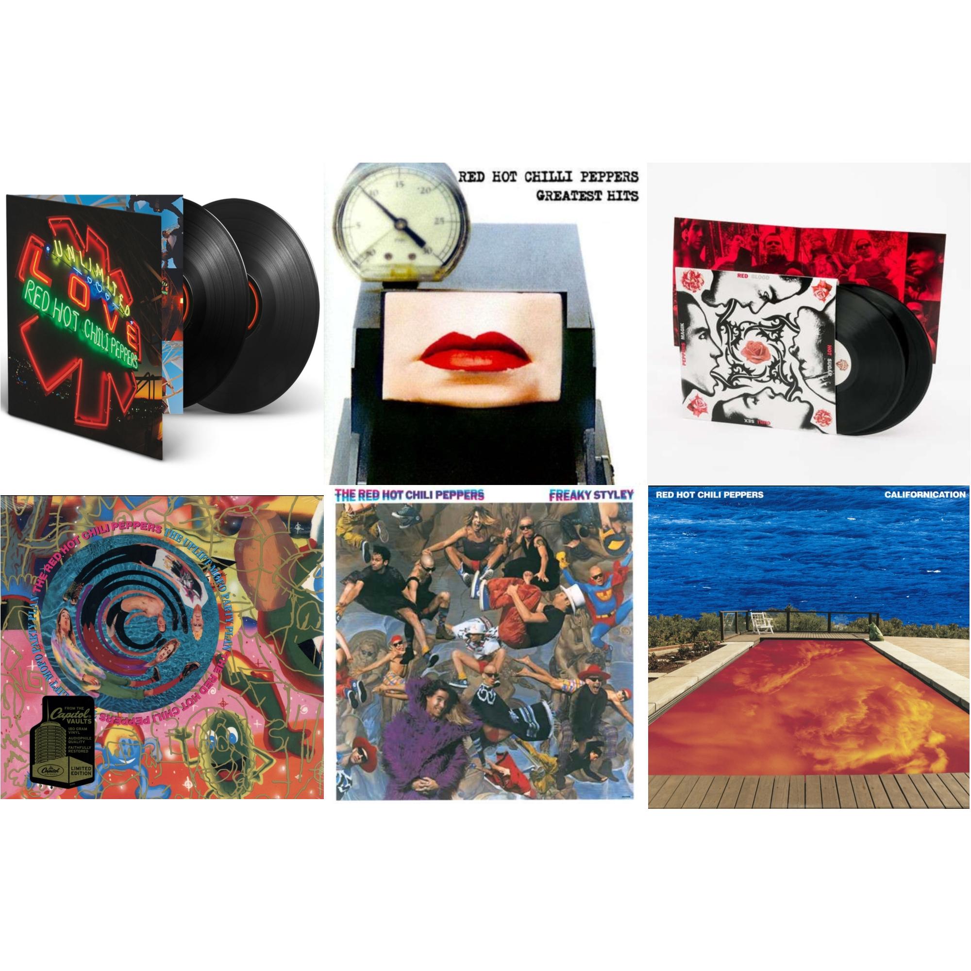 Californication (2LP/180G) & Greatest Hits (X) & Unlimited Love (Deluxe/2LP) & Blood Sugar Sex Magik & Freaky Styley & Uplift Mofo Party Plan