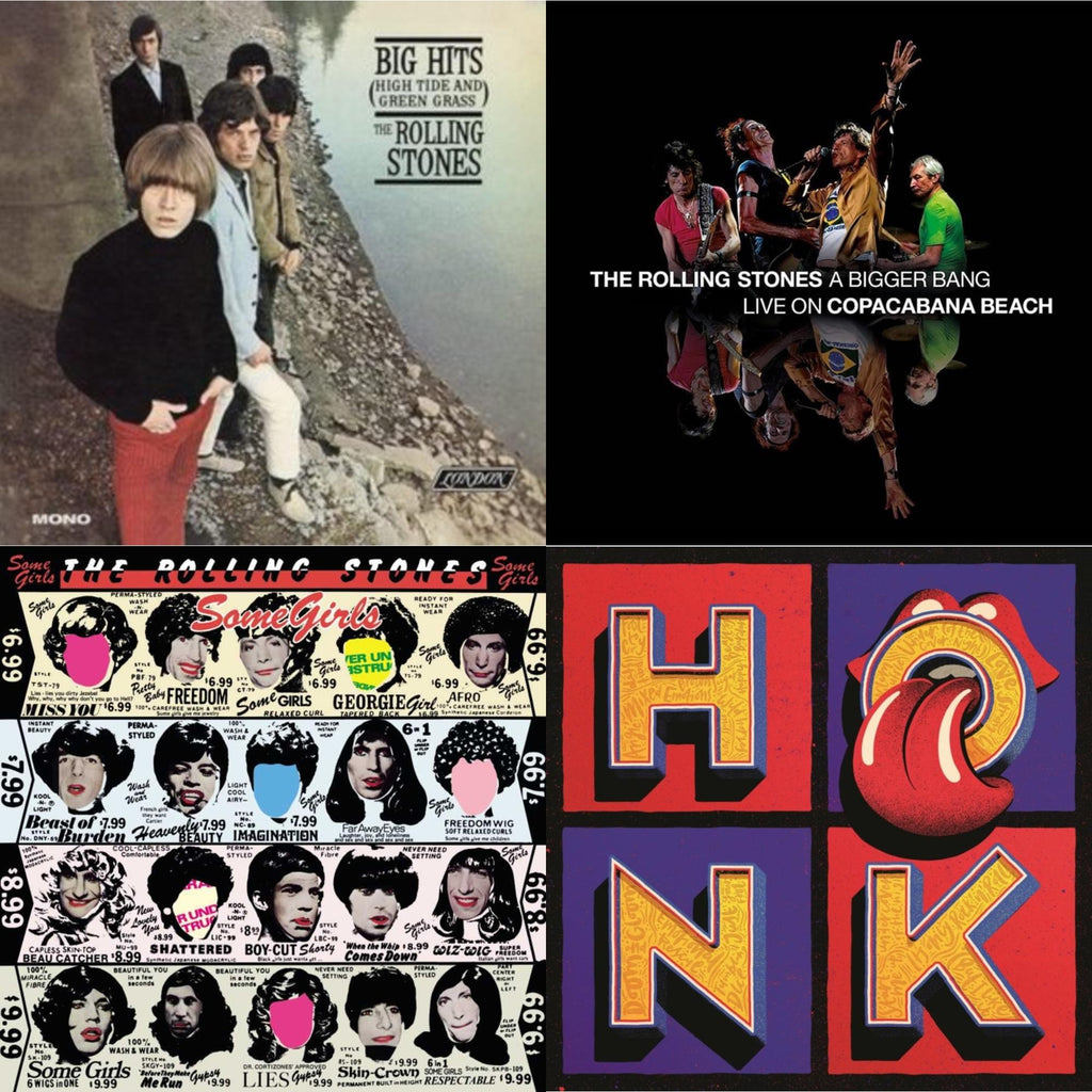 Big Hits (High Tide Green Grass LP Vinyl) & Bigger Bang Live On Copacabana Beach (Multi Color Vinyl/3LP) & Some Girls & Honk (Translucent Red Vinyl/2LP)
