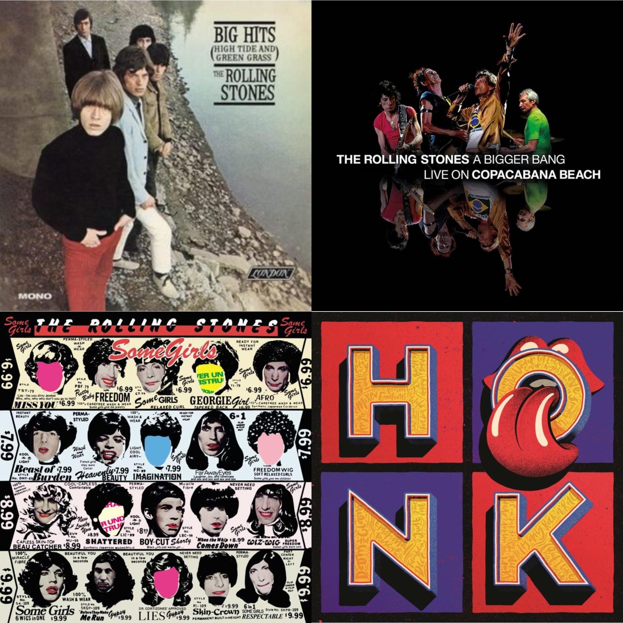 Big Hits (High Tide Green Grass LP Vinyl) & Bigger Bang Live On Copacabana Beach (Multi Color Vinyl/3LP) & Some Girls & Honk (Translucent Red Vinyl/2LP)