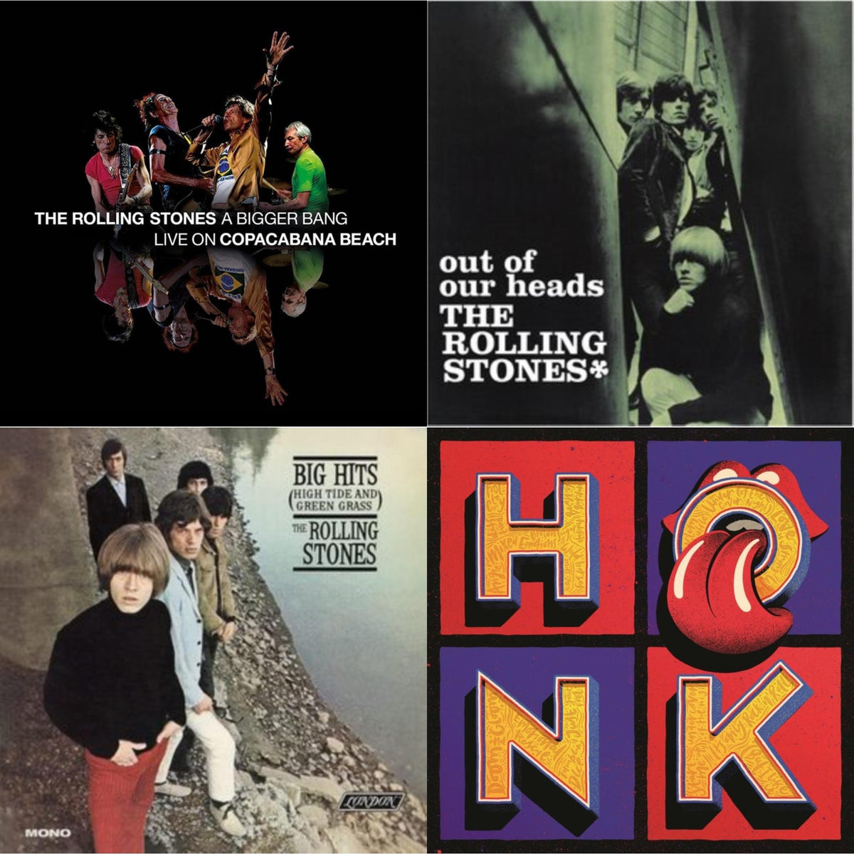 Out Of Our Heads (Uk) & Big Hits (High Tide Green Grass LP Vinyl) & Bigger Bang Live On Copacabana Beach (Multi Color Vinyl/3LP) & Honk (Translucent Red Vinyl/2LP)