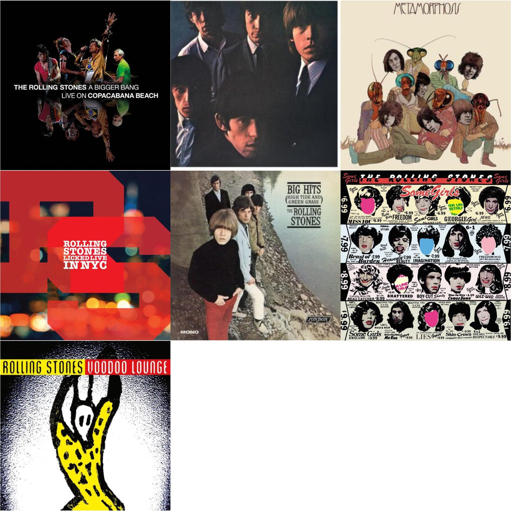 Rolling Stones - Rolling Stones No.2 (180G) & Big Hits (High Tide Green Grass LP Vinyl) & Metamorphosis & Bigger Bang Live On Copacabana Beach (Multi Color Vinyl/3LP) & Licked Live In Nyc (White Vinyl/3LP) & Voodoo Lounge (30Th Anniversary)