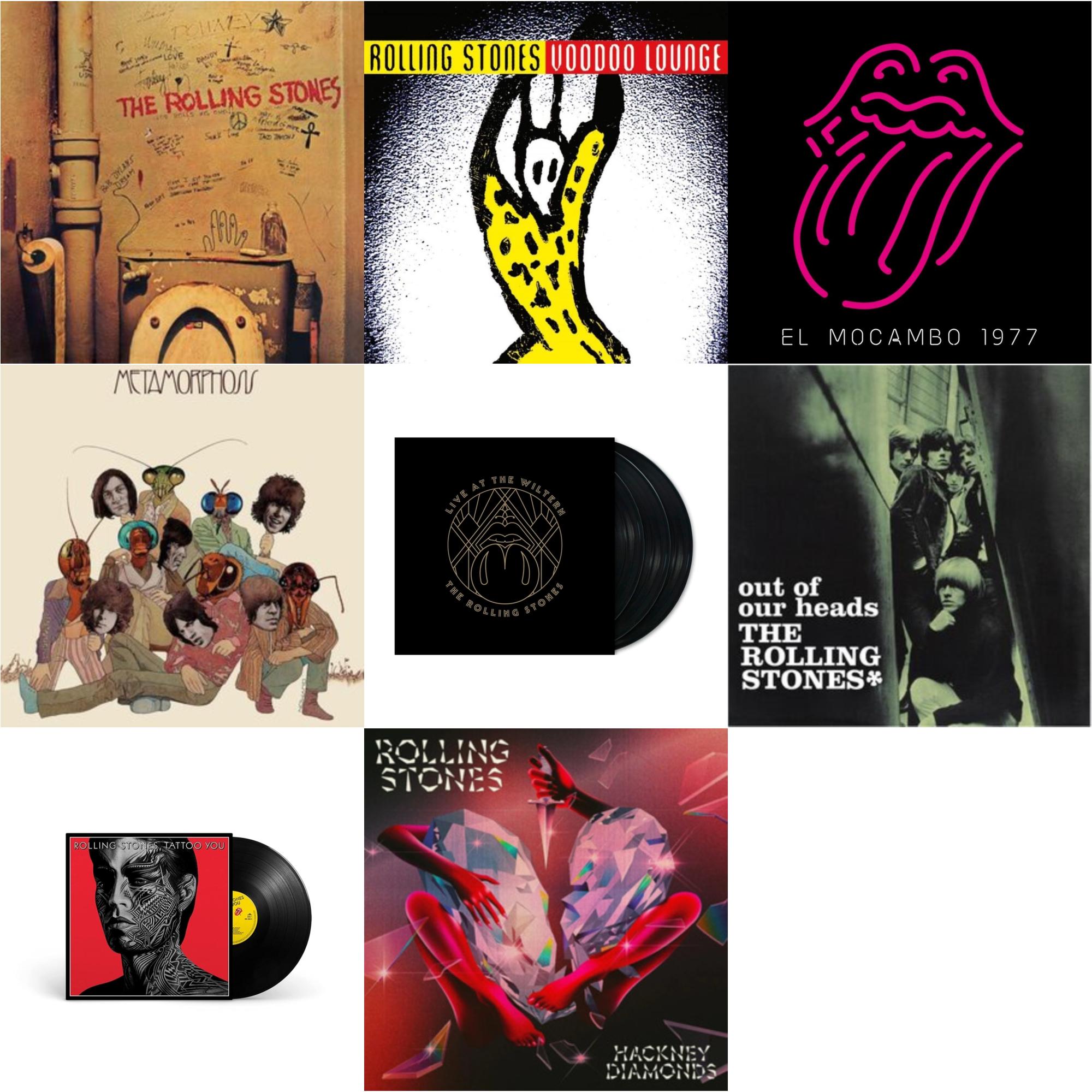 Beggars Banquet & Out Of Our Heads (Uk) & Metamorphosis & Tattoo You (2021 Remaster) & Live At The El Mocambo (4LP) & Hackney Diamonds & Live At The Wiltern (3LP) & Voodoo Lounge (30Th Anniversary) (Red/Yellow Vinyl/2LP)