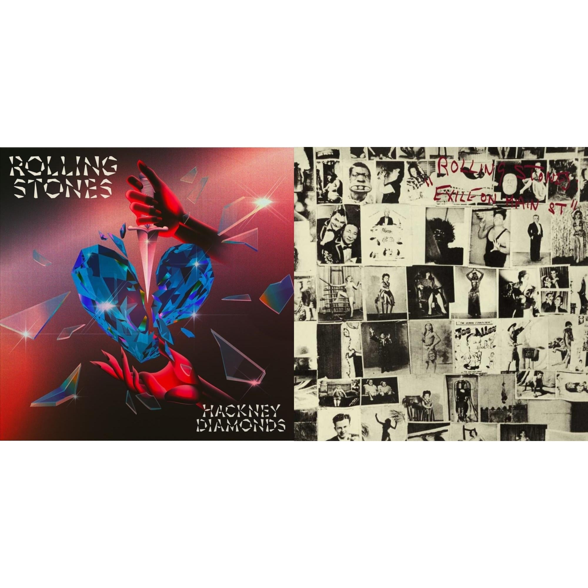 Hackney Diamonds (1 Year Anniversary/Clear/Blue Splatter Vinyl/2LP) & Exile On Main Street (2LP)