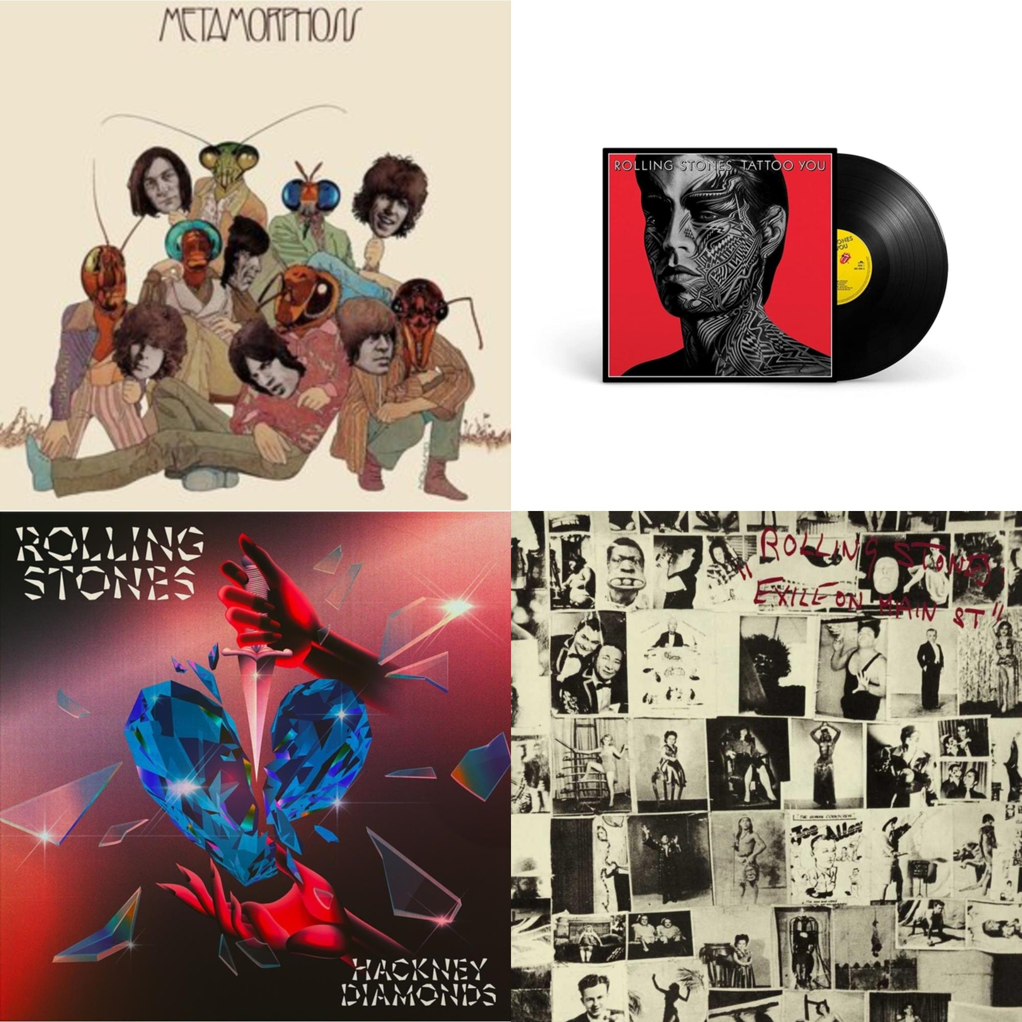 Metamorphosis & Tattoo You (2021 Remaster) & Hackney Diamonds (1 Year Anniversary/Clear/Blue Splatter Vinyl/2LP) & Exile On Main Street (2LP)