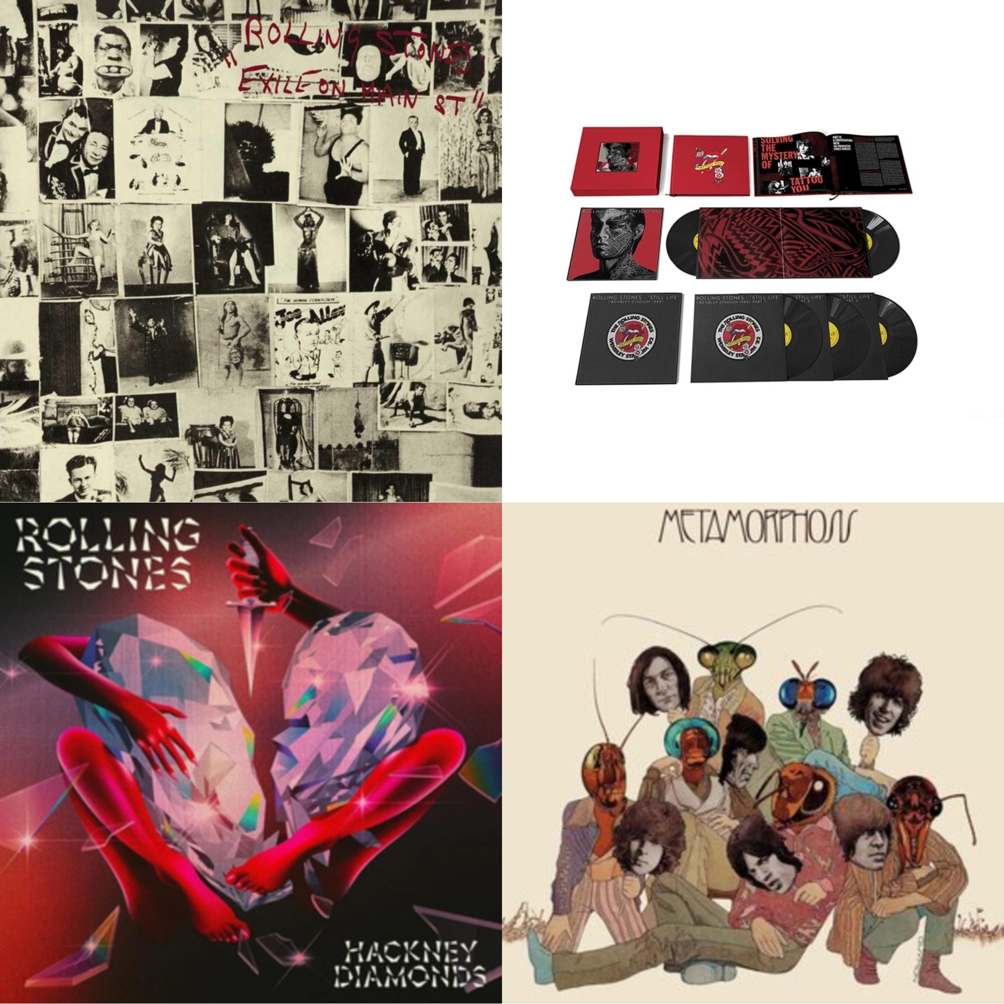 Metamorphosis & Tattoo You (2021 Remaster/5LP Box Set) & Hackney Diamonds & Exile On Main Street (2LP)