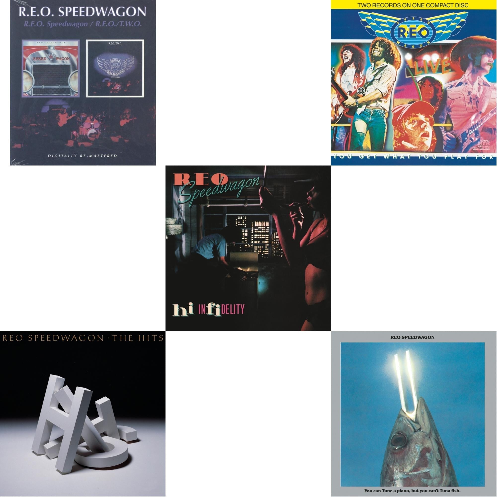 Reo Speedwagon / Reo 2 (Remastered) & Hits & Hi Infidelity & Live: You Get What You Play For & You Can Tune A Piano But You Can't Tuna Fish