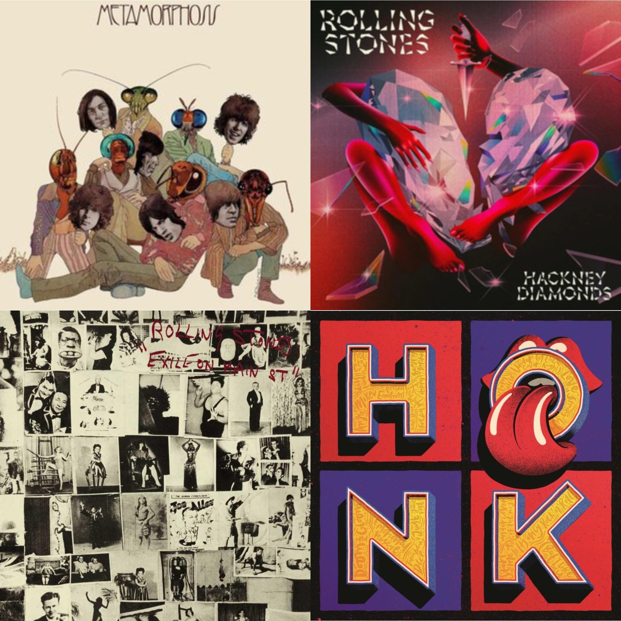 Metamorphosis & Hackney Diamonds & Exile On Main Street (2LP) & Honk (Translucent Red Vinyl/2LP)