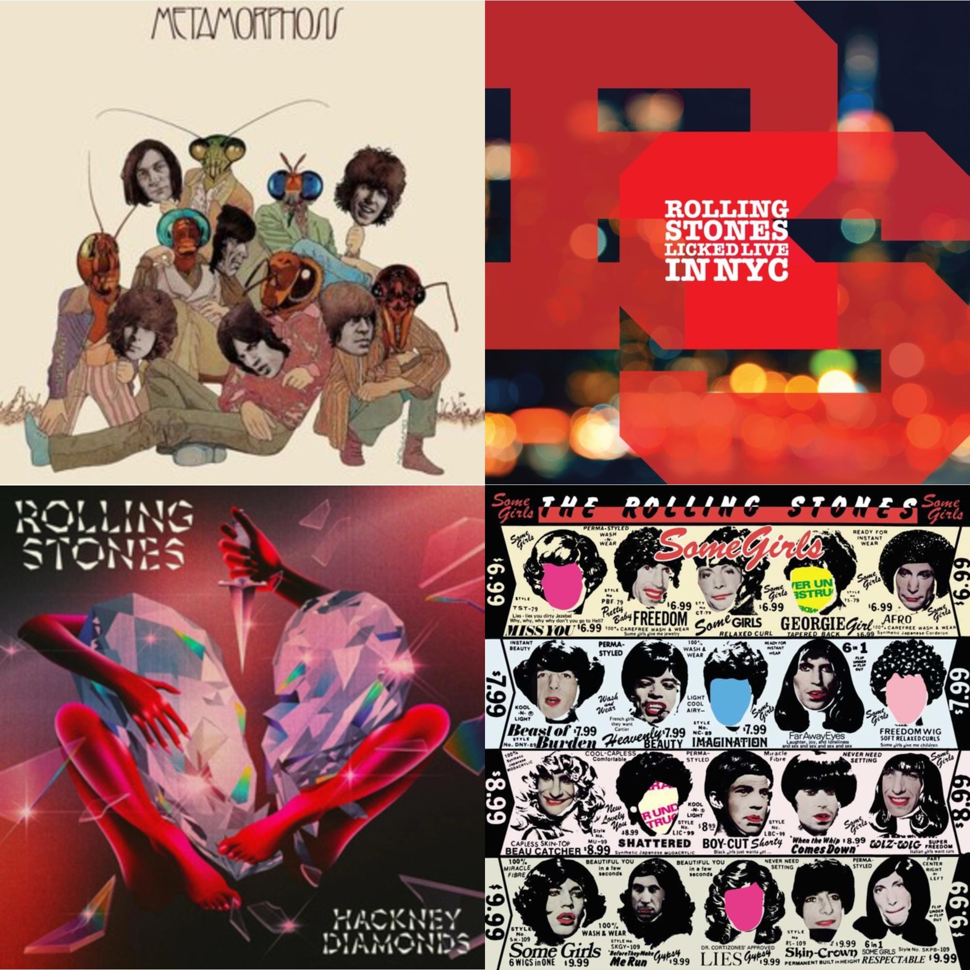 Metamorphosis & Licked Live In Nyc (White Vinyl/3LP) & Hackney Diamonds & Some Girls