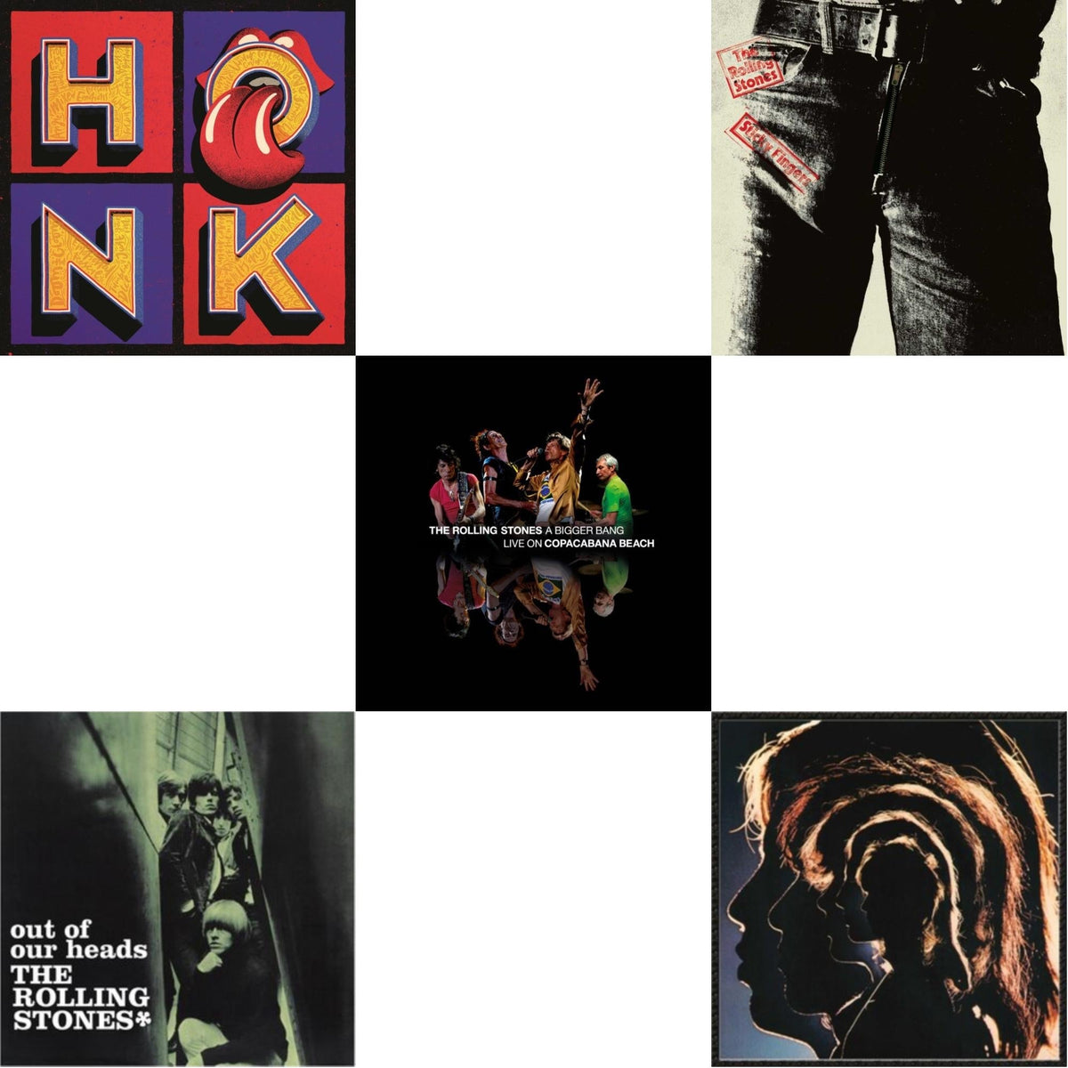 Out Of Our Heads (Uk) & Hot Rocks 1964-1971 (2LP) & Bigger Bang Live On Copacabana Beach (Multi Color Vinyl/3LP) & Sticky Fingers & Honk (Translucent Red Vinyl/2LP)