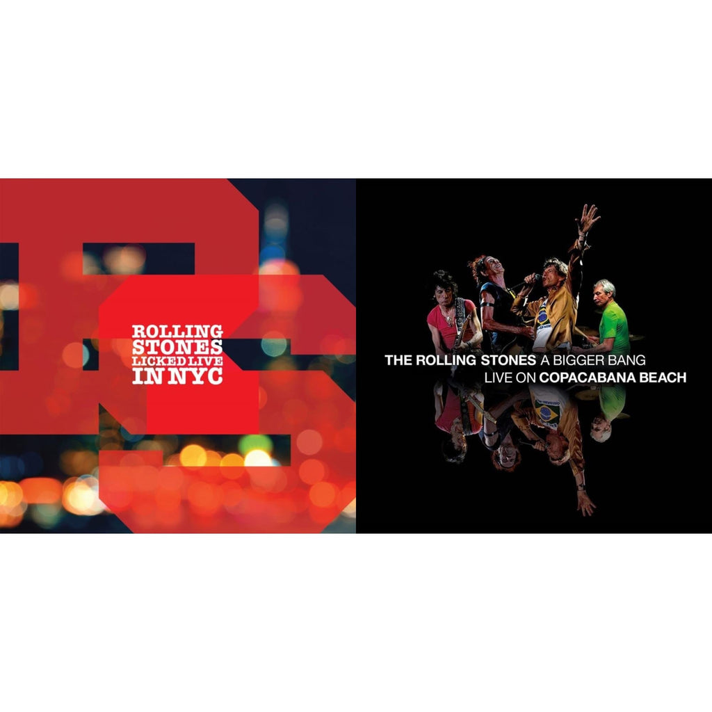 Rolling Stones - Bigger Bang Live On Copacabana Beach (Multi Color Vinyl/3LP) & Licked Live In Nyc (White Vinyl/3LP)