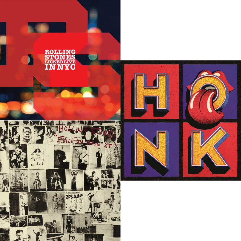 Licked Live In Nyc (White Vinyl/3LP) & Exile On Main Street (2LP) & Honk (Translucent Red Vinyl/2LP)