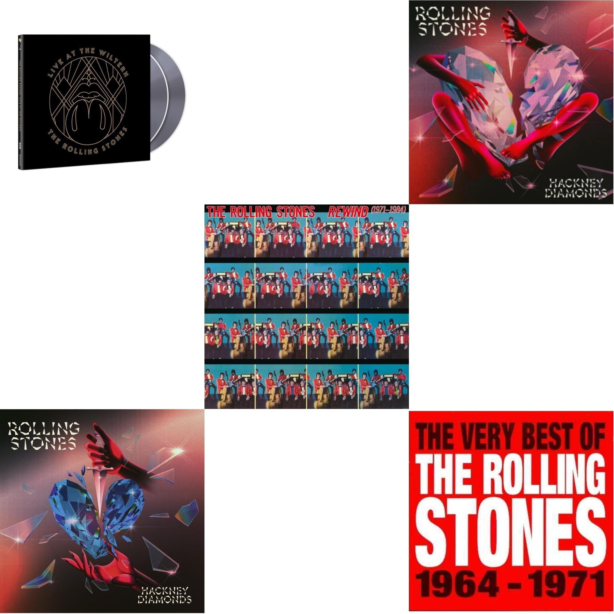 Very Best Of The Rolling Stones 1964 -1971 & Rewind (1971-1984) (Super High Material CD) & Live At The Wiltern (2CD) & Hackney Diamonds & Hackney Diamonds (Live Edition) (2CD)