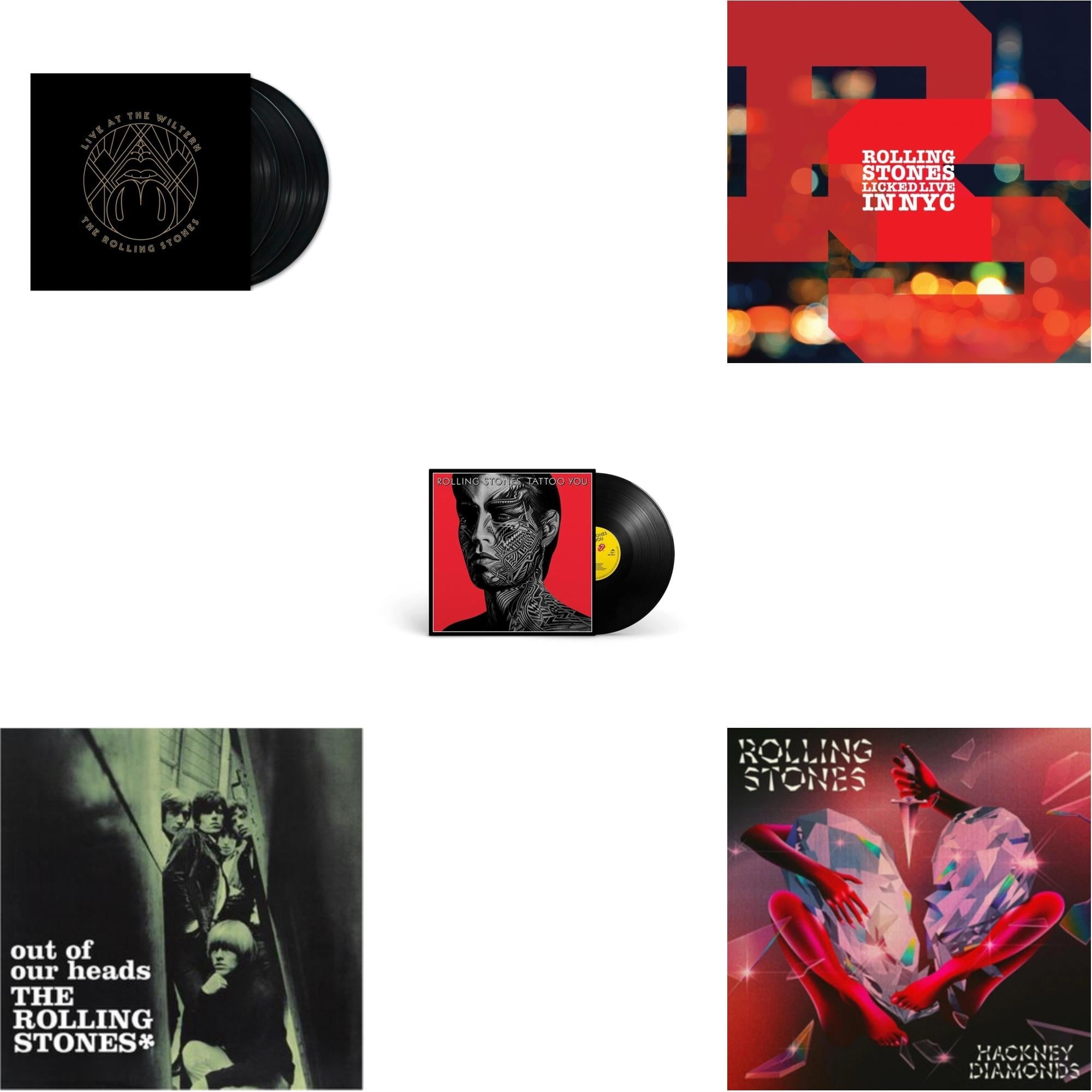 Out Of Our Heads (Uk) & Tattoo You (2021 Remaster) & Licked Live In Nyc (White Vinyl/3LP) & Hackney Diamonds & Live At The Wiltern (3LP)