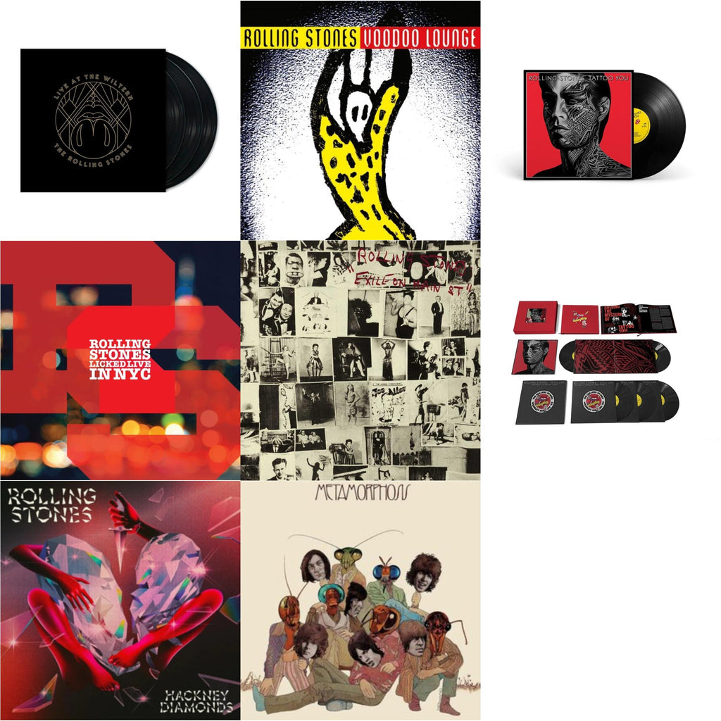 Rolling Stones - Metamorphosis & Tattoo You (2021 Remaster) & Tattoo You (2021 Remaster/5LP Box Set) & Licked Live In Nyc (White Vinyl/3LP) & Hackney Diamonds & Live At The Wiltern (3LP) & Voodoo Lounge (30Th Anniversary) (Red/Yellow Vinyl/2LP) &