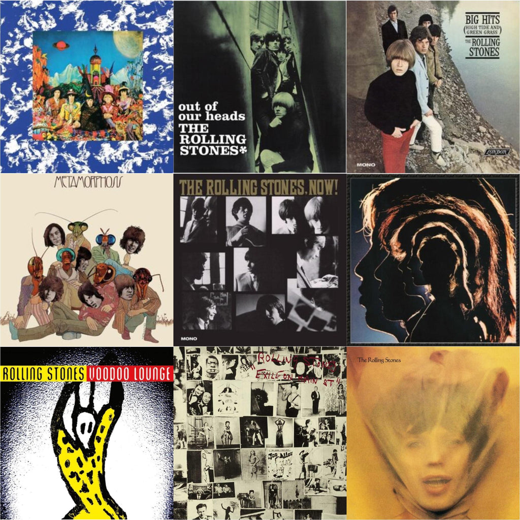 Rolling Stones - Their Satanic Majesties Request & Out Of Our Heads (Uk) & Big Hits (High Tide Green Grass LP Vinyl) & Metamorphosis & Rolling Stones, Now! & Hot Rocks 1964-1971 (2LP) & Voodoo Lounge (30Th Anniversary) (Red/Yellow Vinyl/2LP) & Exile