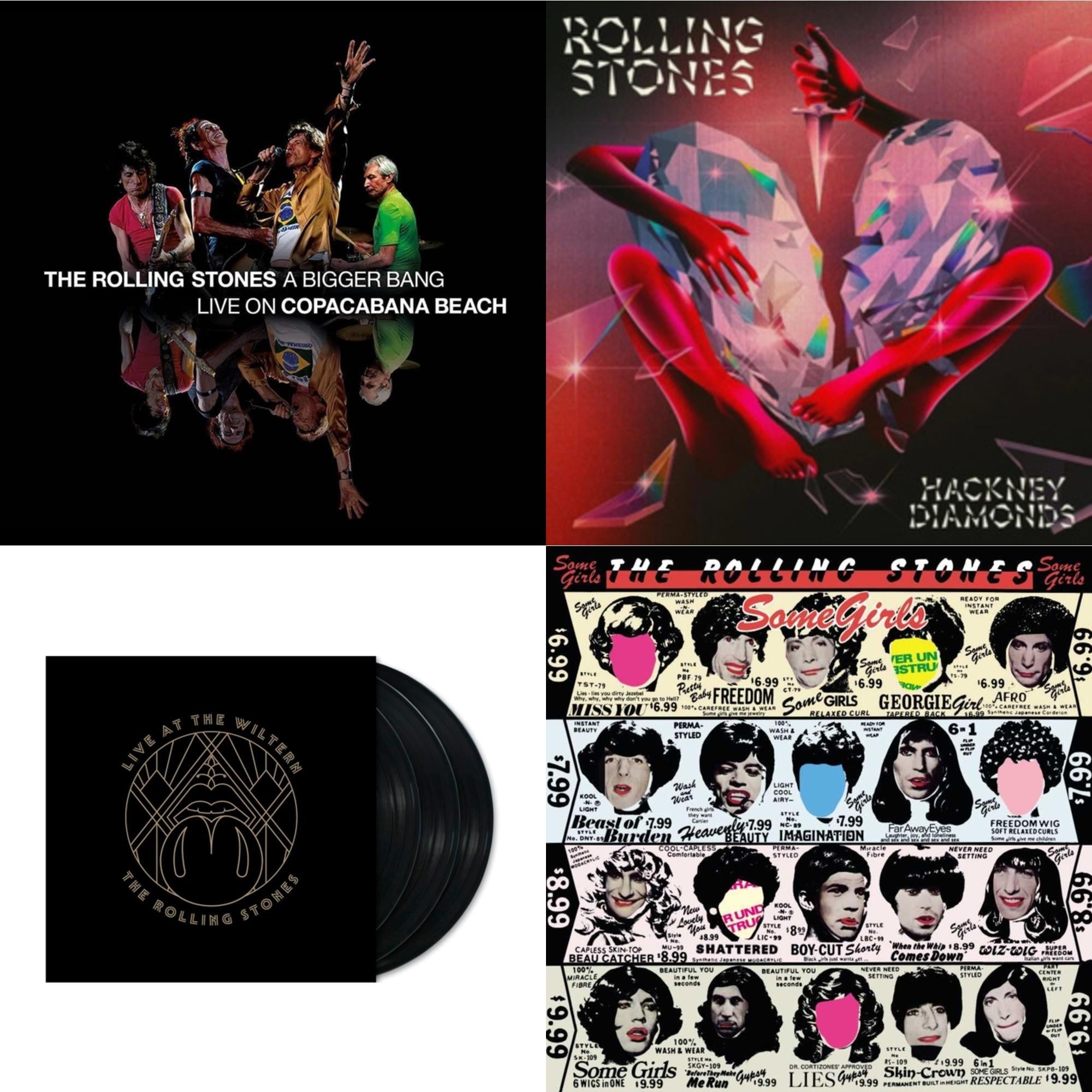 Bigger Bang Live On Copacabana Beach (Multi Color Vinyl/3LP) & Hackney Diamonds & Live At The Wiltern (3LP) & Some Girls