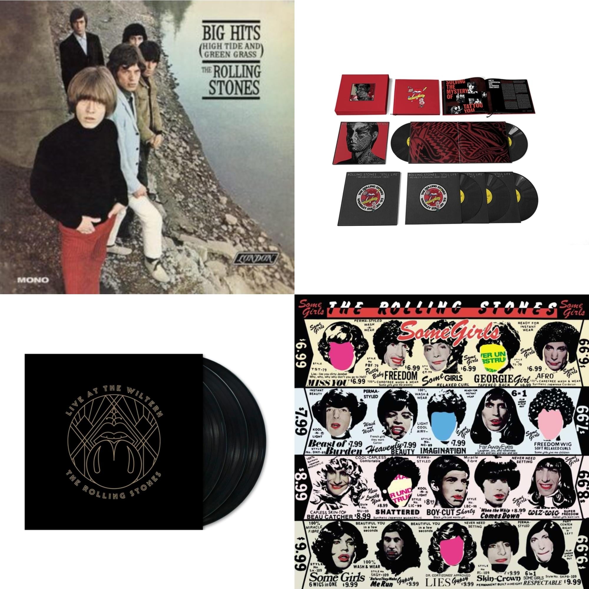 Big Hits (High Tide Green Grass LP Vinyl) & Tattoo You (2021 Remaster/5LP Box Set) & Live At The Wiltern (3LP) & Some Girls