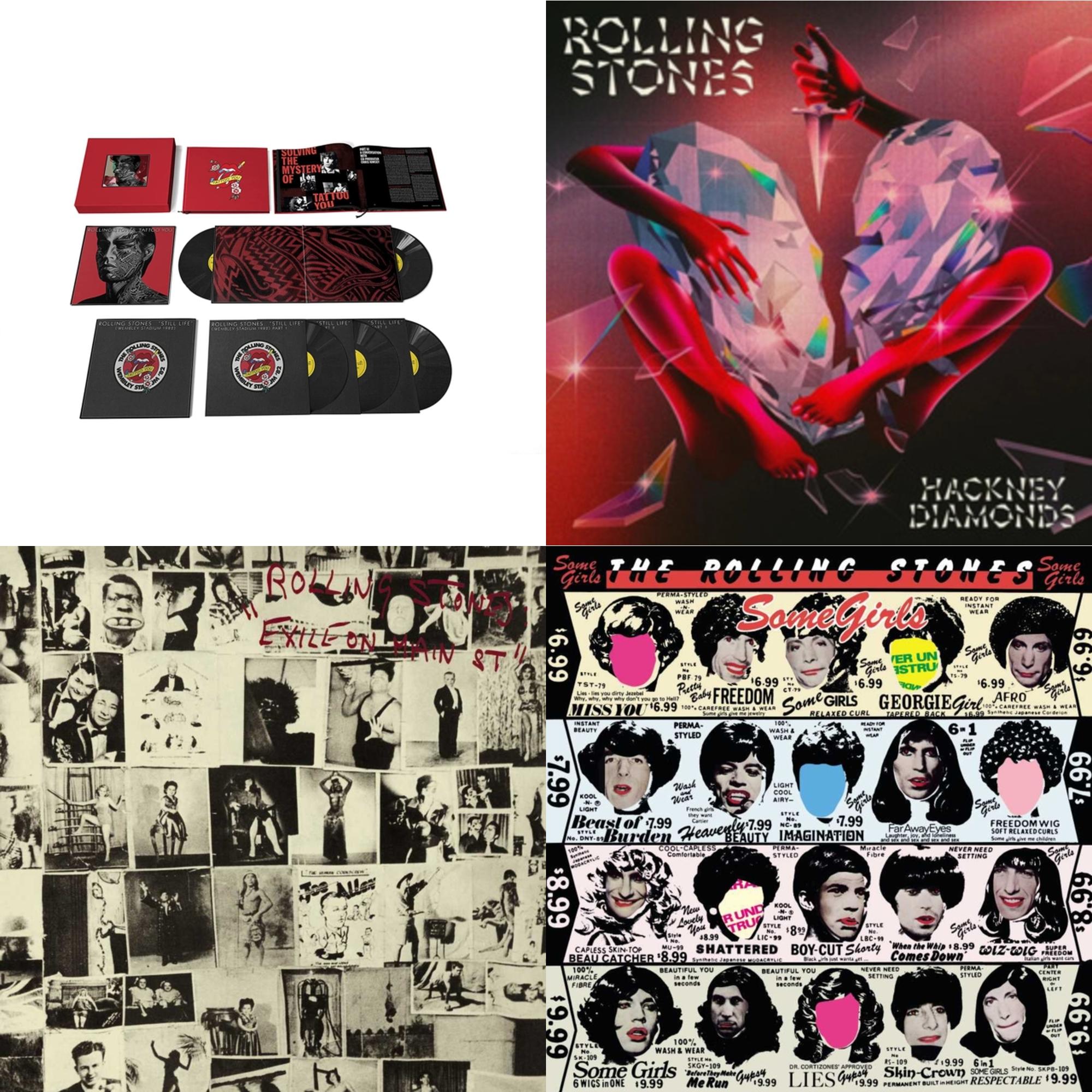 Tattoo You (2021 Remaster/5LP Box Set) & Hackney Diamonds & Exile On Main Street (2LP) & Some Girls