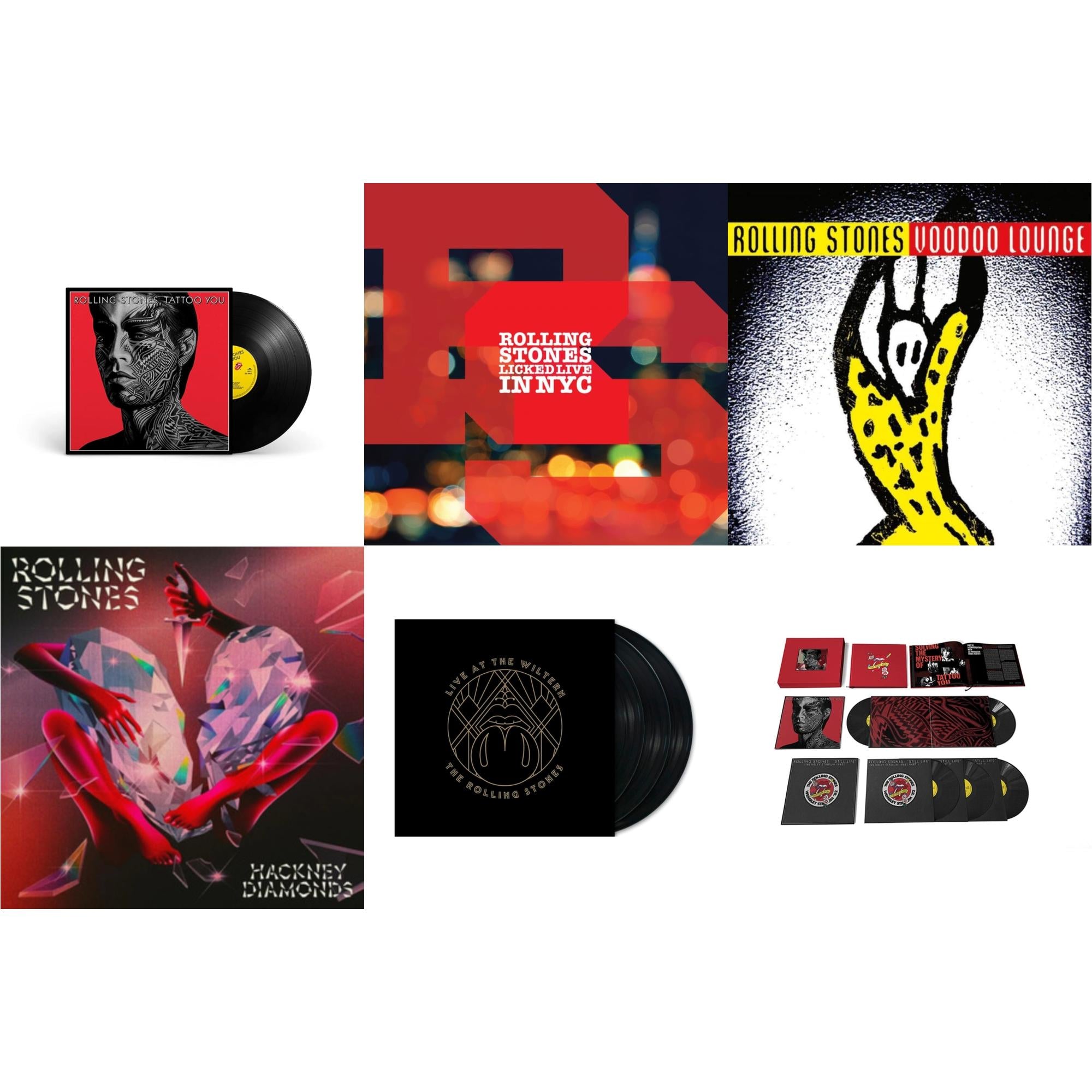 Tattoo You (2021 Remaster) & Tattoo You (2021 Remaster/5LP Box Set) & Licked Live In Nyc (White Vinyl/3LP) & Hackney Diamonds & Live At The Wiltern (3LP) & Voodoo Lounge (30Th Anniversary) (Red/Yellow Vinyl/2LP)