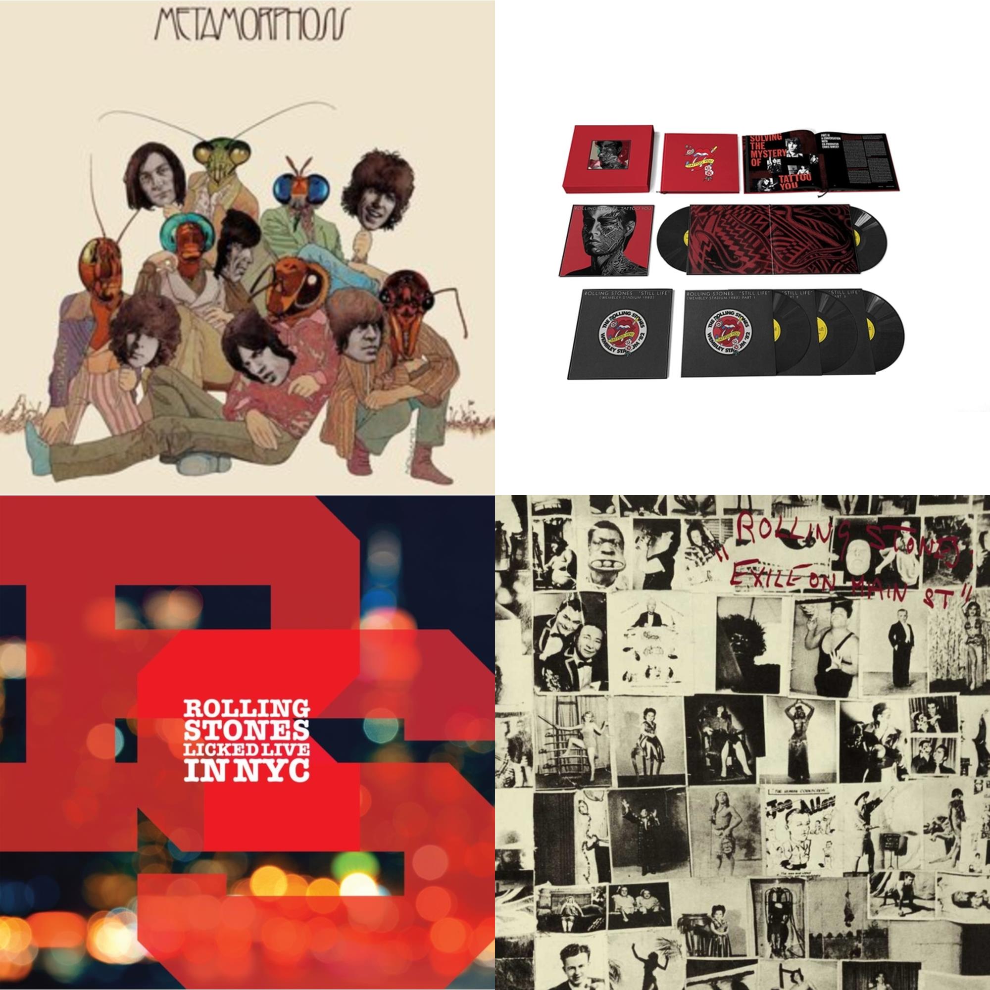 Metamorphosis & Tattoo You (2021 Remaster/5LP Box Set) & Licked Live In Nyc (White Vinyl/3LP) & Exile On Main Street (2LP)