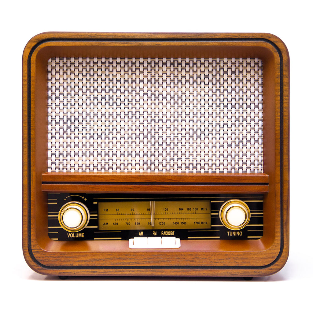 Fuse RAD Retro Vintage Real Ashtree Wood Veneer AM/FM Radio