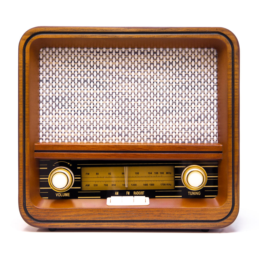 Fuse RAD Retro Vintage Real Ashtree Wood Veneer AM/FM Radio