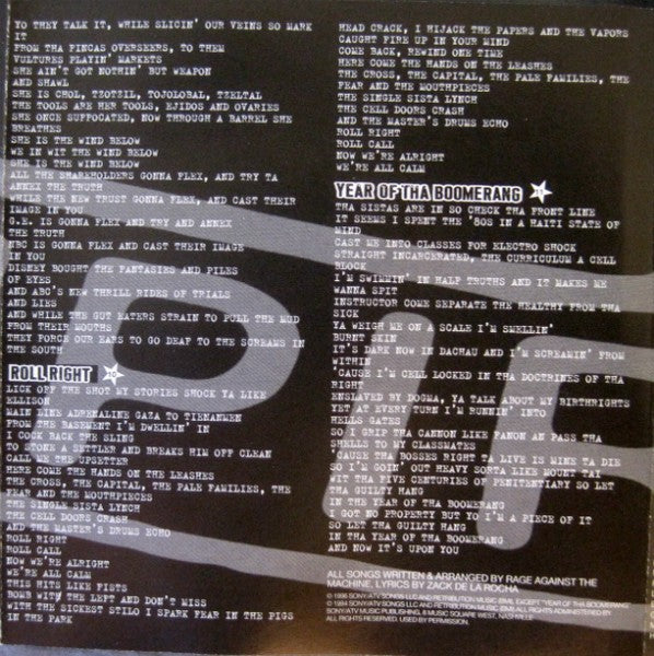 Rage Against The Machine – Evil Empire Music CD