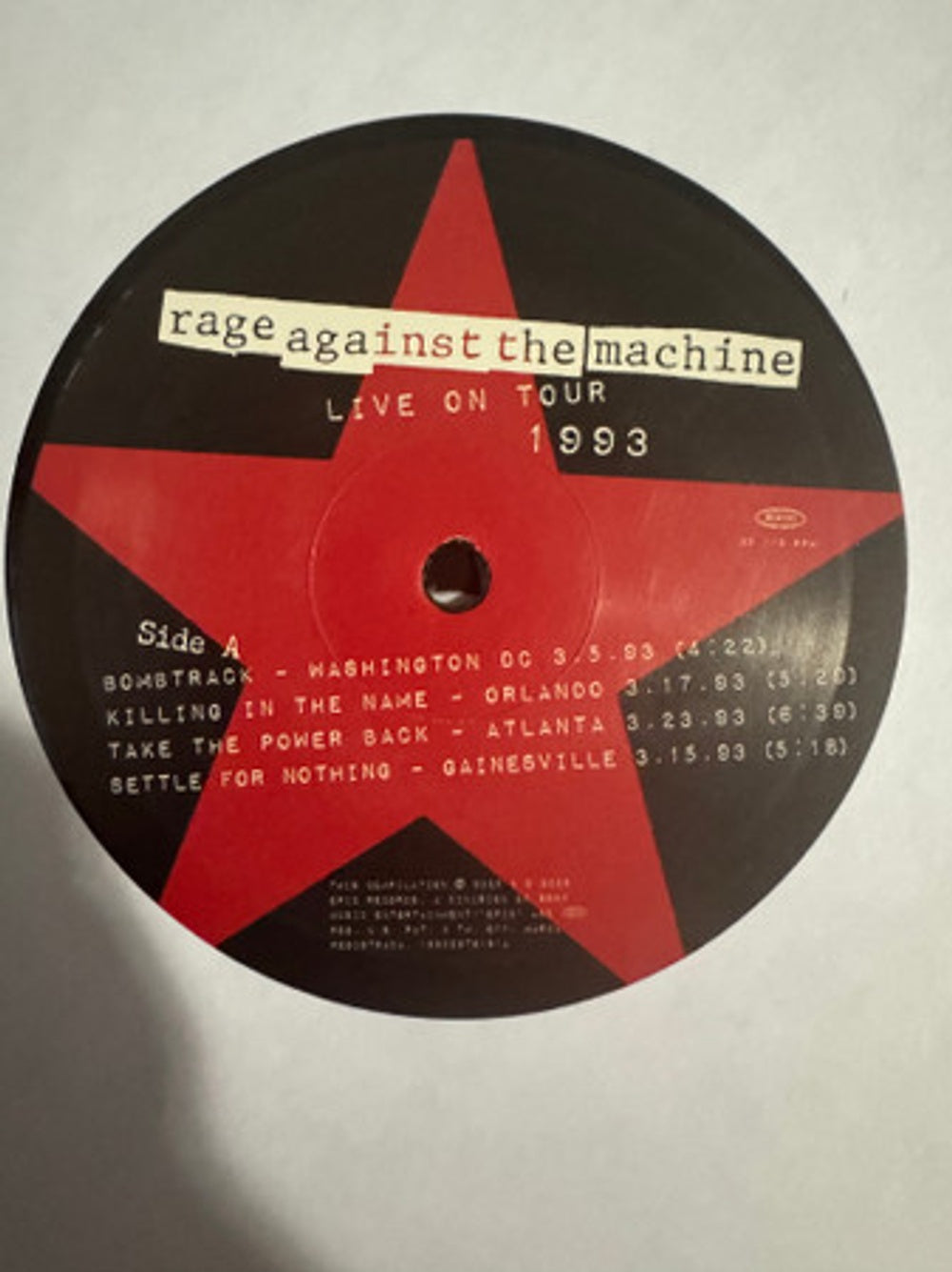 Rage Against The Machine – Live On Tour 1993 (2-LP Vinyl) Vinyl Record