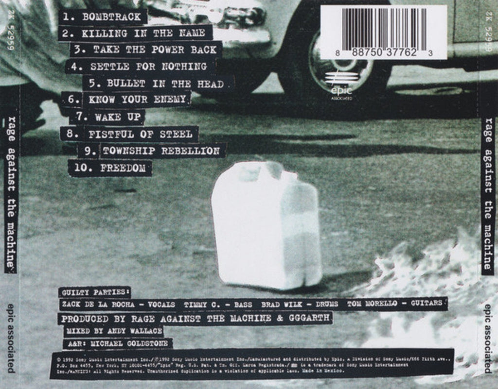 Rage Against The Machine – Rage Against The Machine Music CD