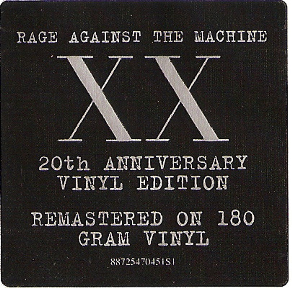 Rage Against The Machine – Rage Against The Machine XX (LP Vinyl) Vinyl Record