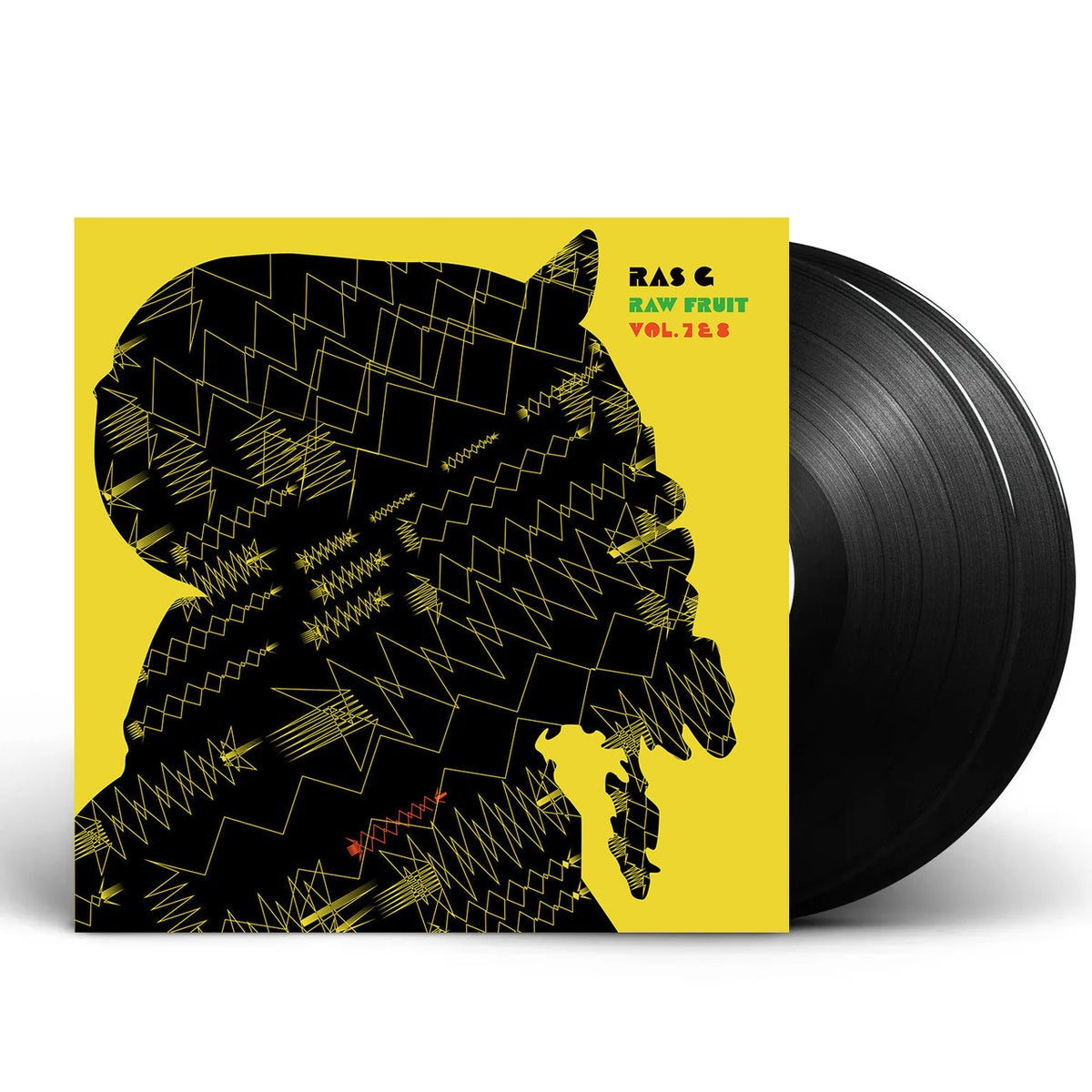Ras G – Raw Fruit Vol. 7 & 8 (Yellowjacket Fleck Splatter 2-LP Vinyl) Vinyl Record