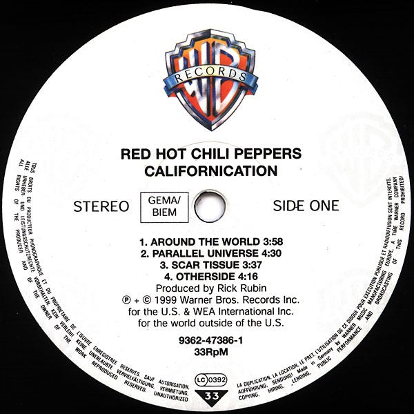 Red Hot Chili Peppers – Californication (180 Gram 2xLP Vinyl) Vinyl Record