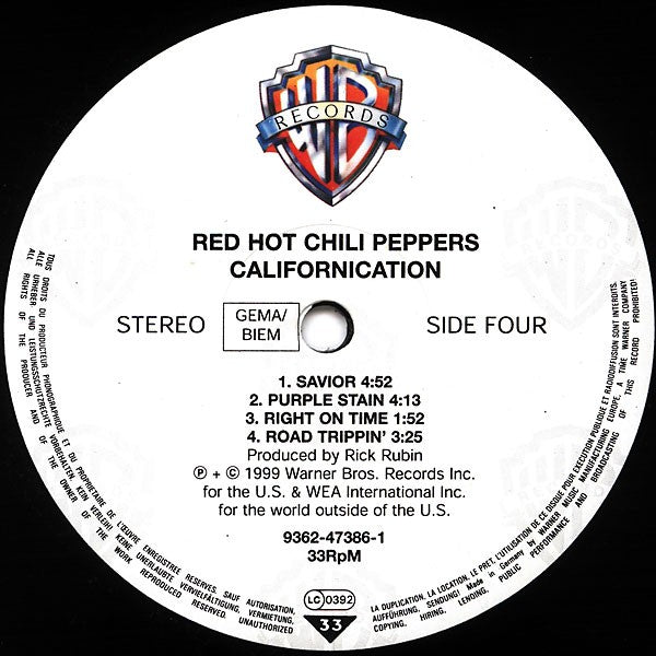 Red Hot Chili Peppers – Californication (180 Gram 2xLP Vinyl) Vinyl Record
