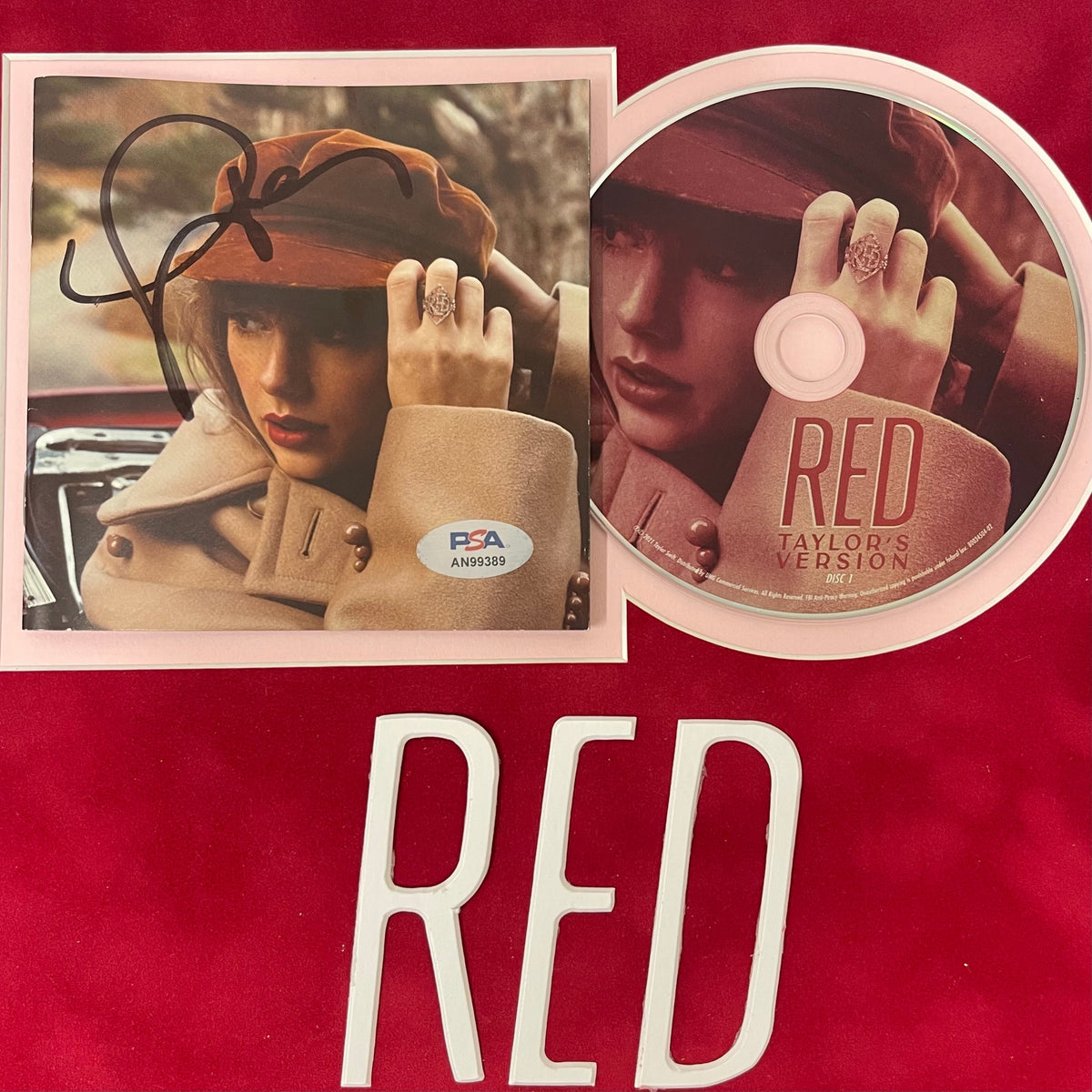 Taylor Swift Signed RED CD Cover Custom Framed PSA/DNA Autographed
