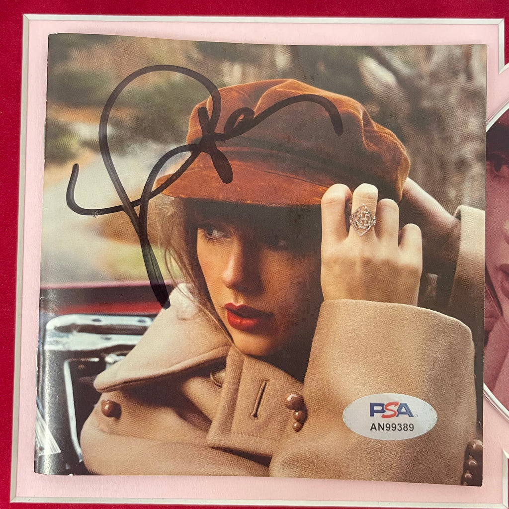 Taylor Swift Signed RED CD Cover Custom Framed PSA/DNA Autographed