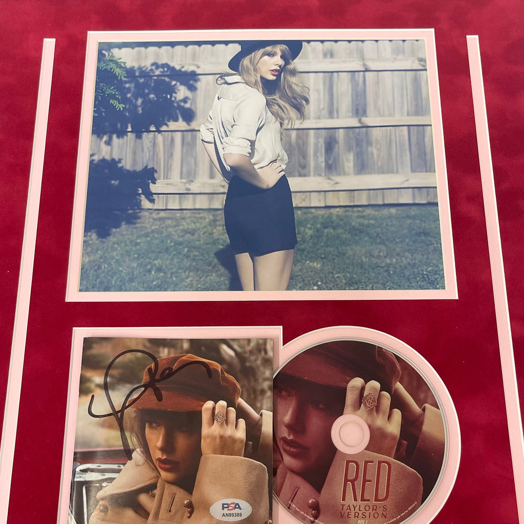 Taylor Swift Signed RED CD Cover Custom Framed PSA/DNA Autographed