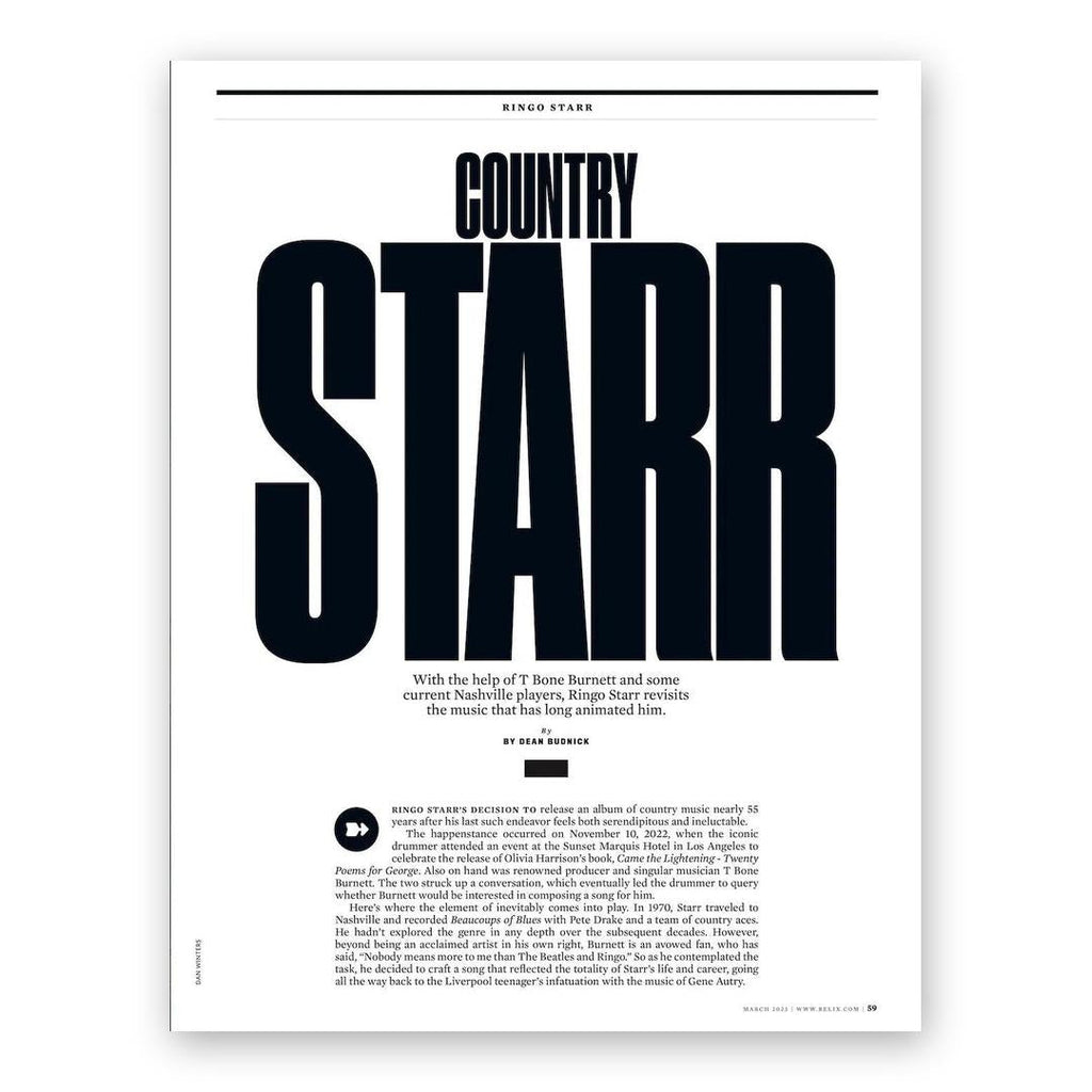 Ringo Starr - March 2025 Relix Issue Magazine