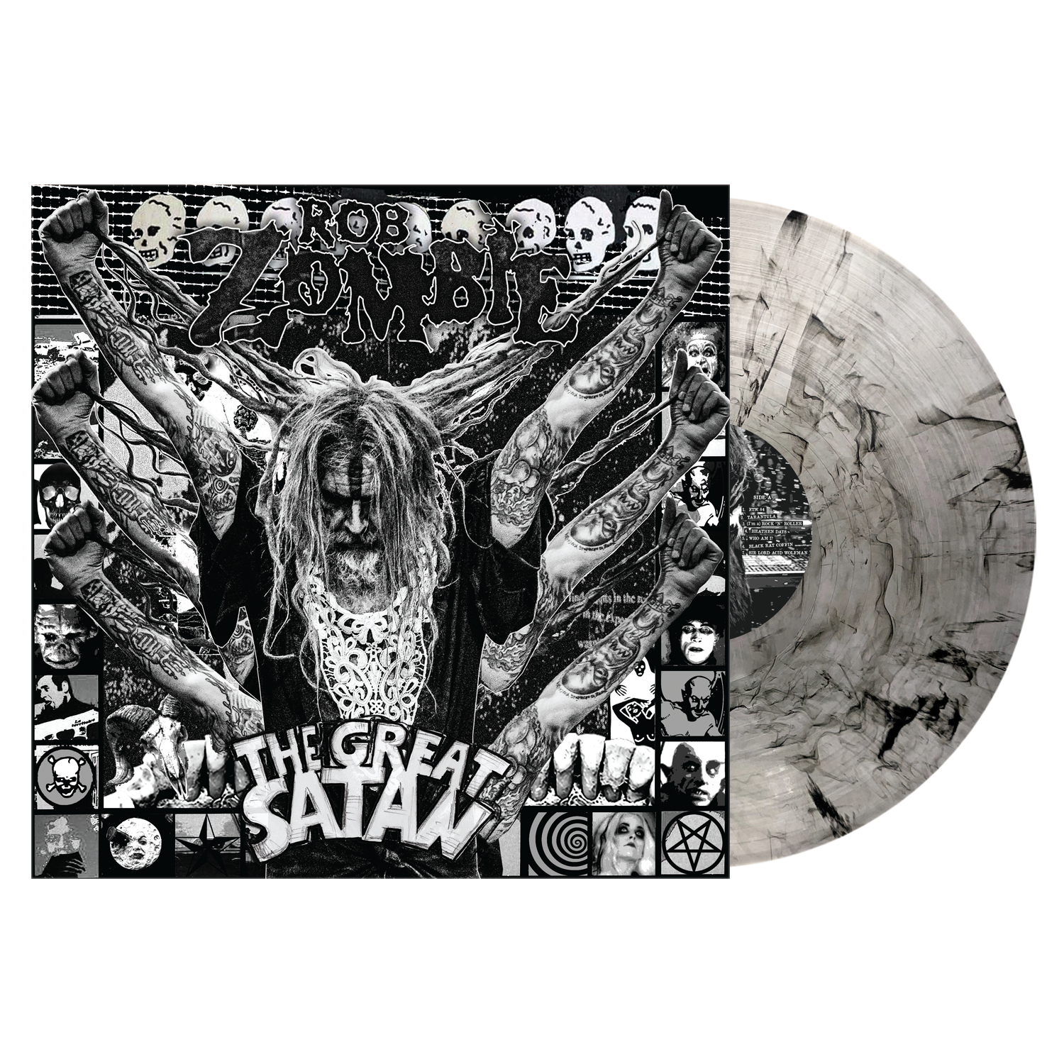 Rob Zombie - The Great Satan LP (Exclusive Limited Edition of 1,000 - Clear with Black Smoke Vinyl) Vinyl Record